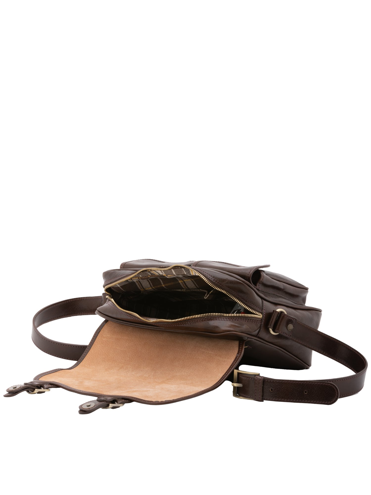 Borsa a tracolla da donna Vera pelle 5545-Tmoro I Fratelli