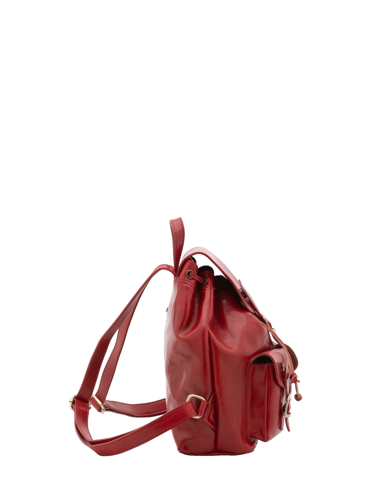 Borsa a spalla da donna Vera pelle 5546-Rosso I Fratelli