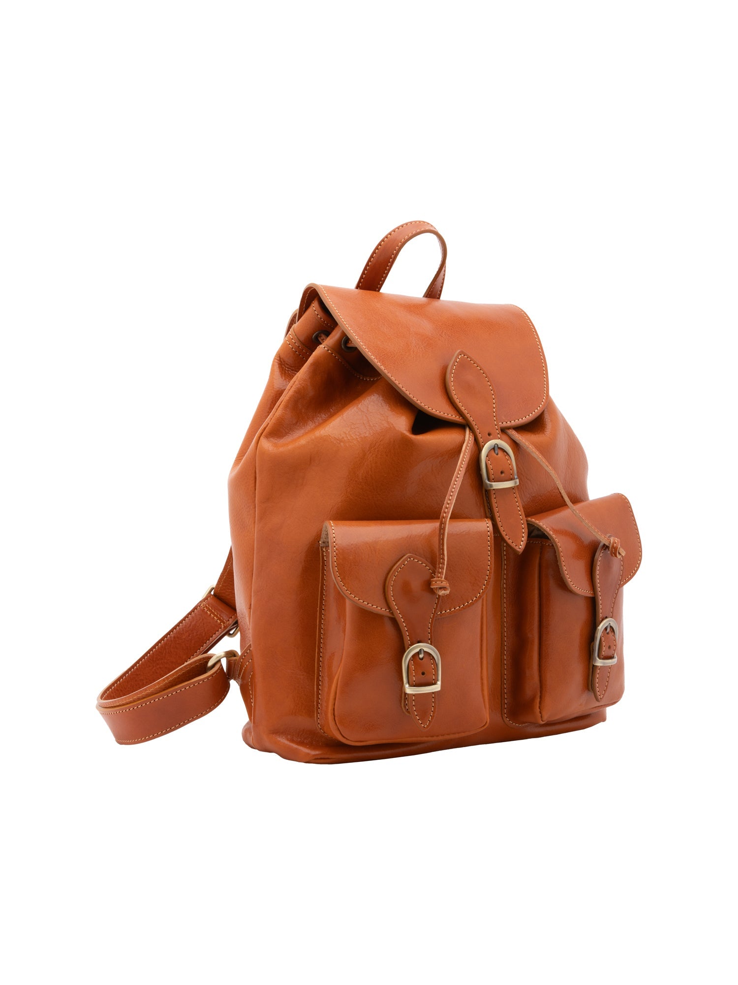 Borsa a spalla da donna Vera pelle 5547-Cognac I Fratelli