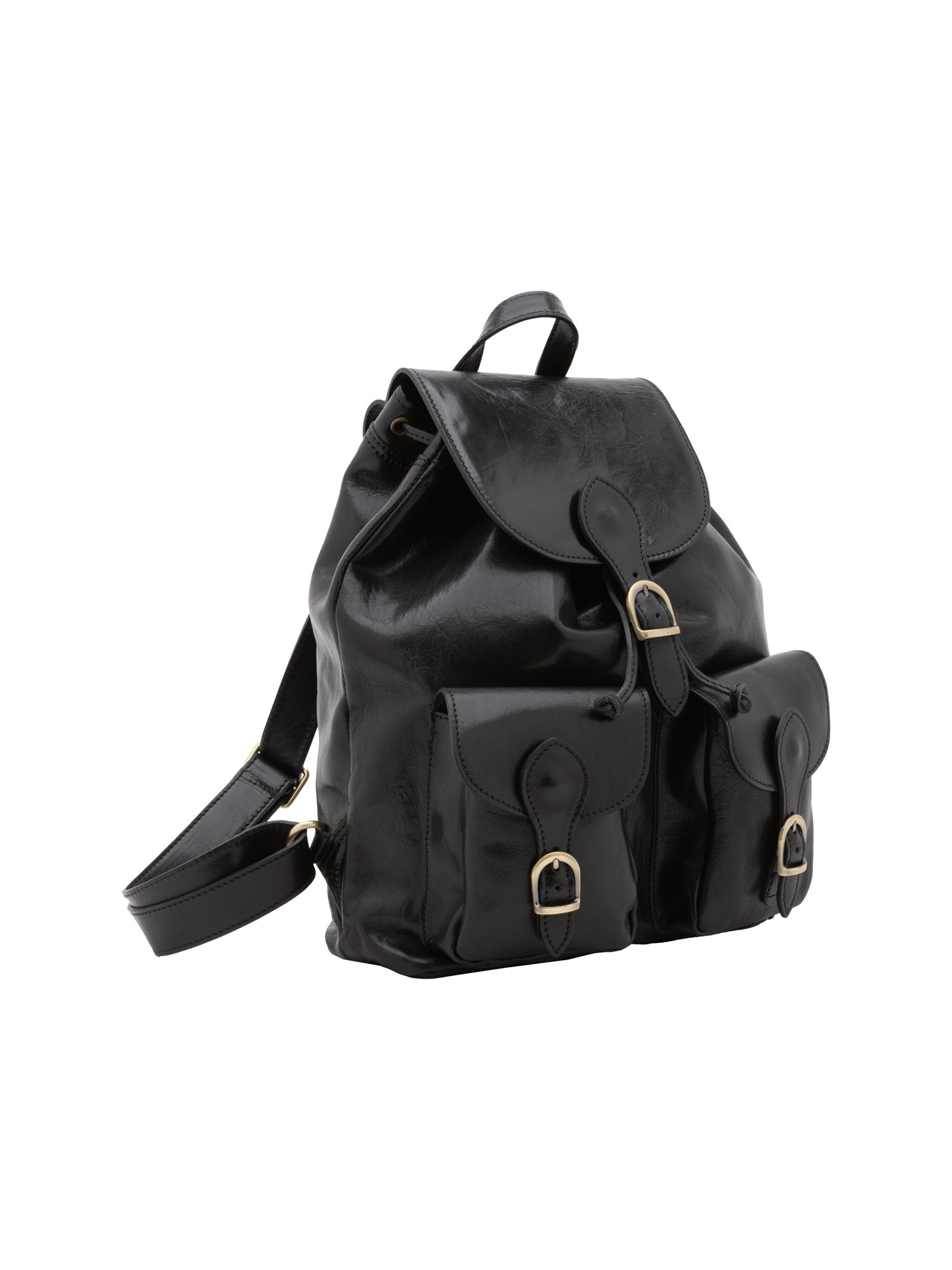 Borsa a spalla da donna Vera pelle 5547-Nero I Fratelli