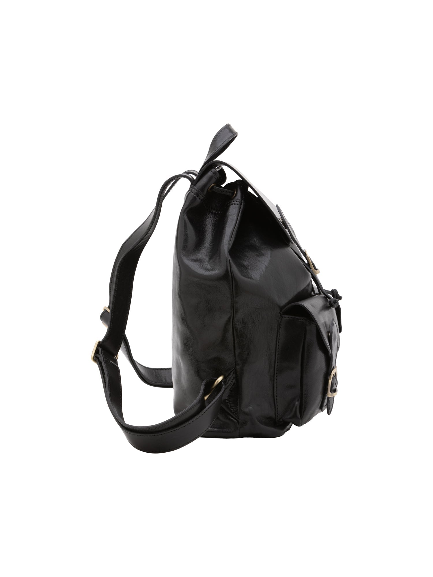 Borsa a spalla da donna Vera pelle 5547-Nero I Fratelli