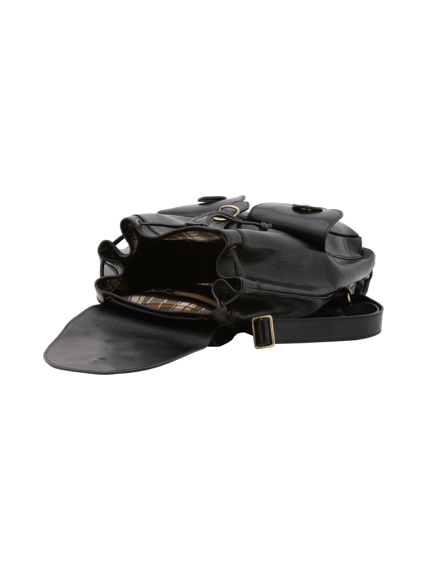 Borsa a spalla da donna Vera pelle 5547-Nero I Fratelli
