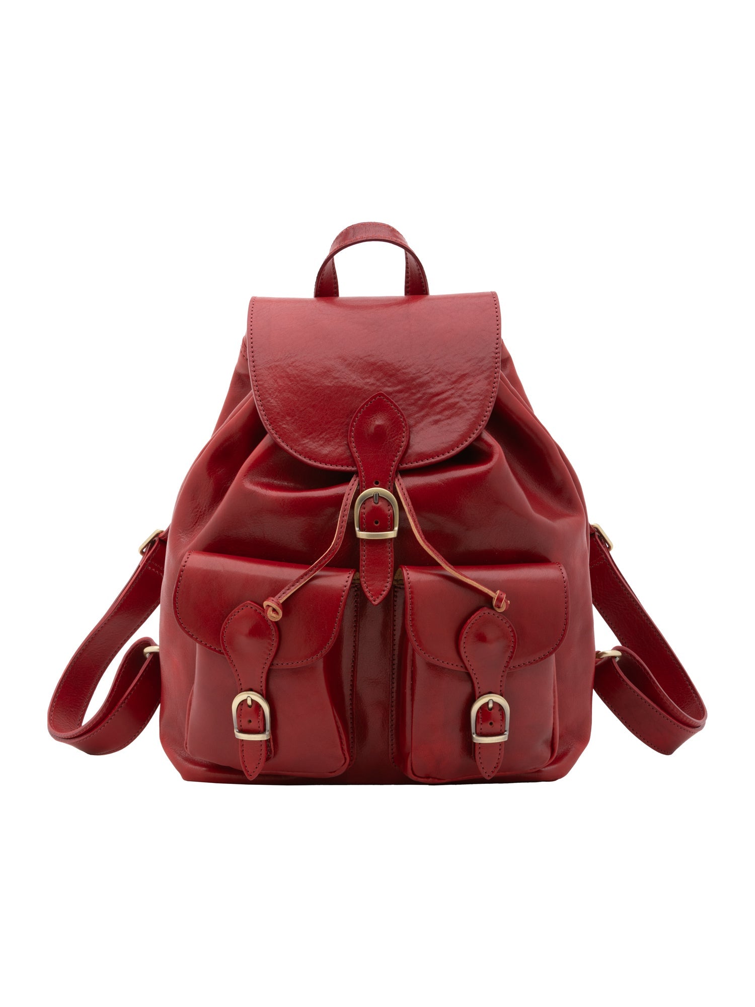 Borsa a spalla da donna Vera pelle 5547-Rosso I Fratelli