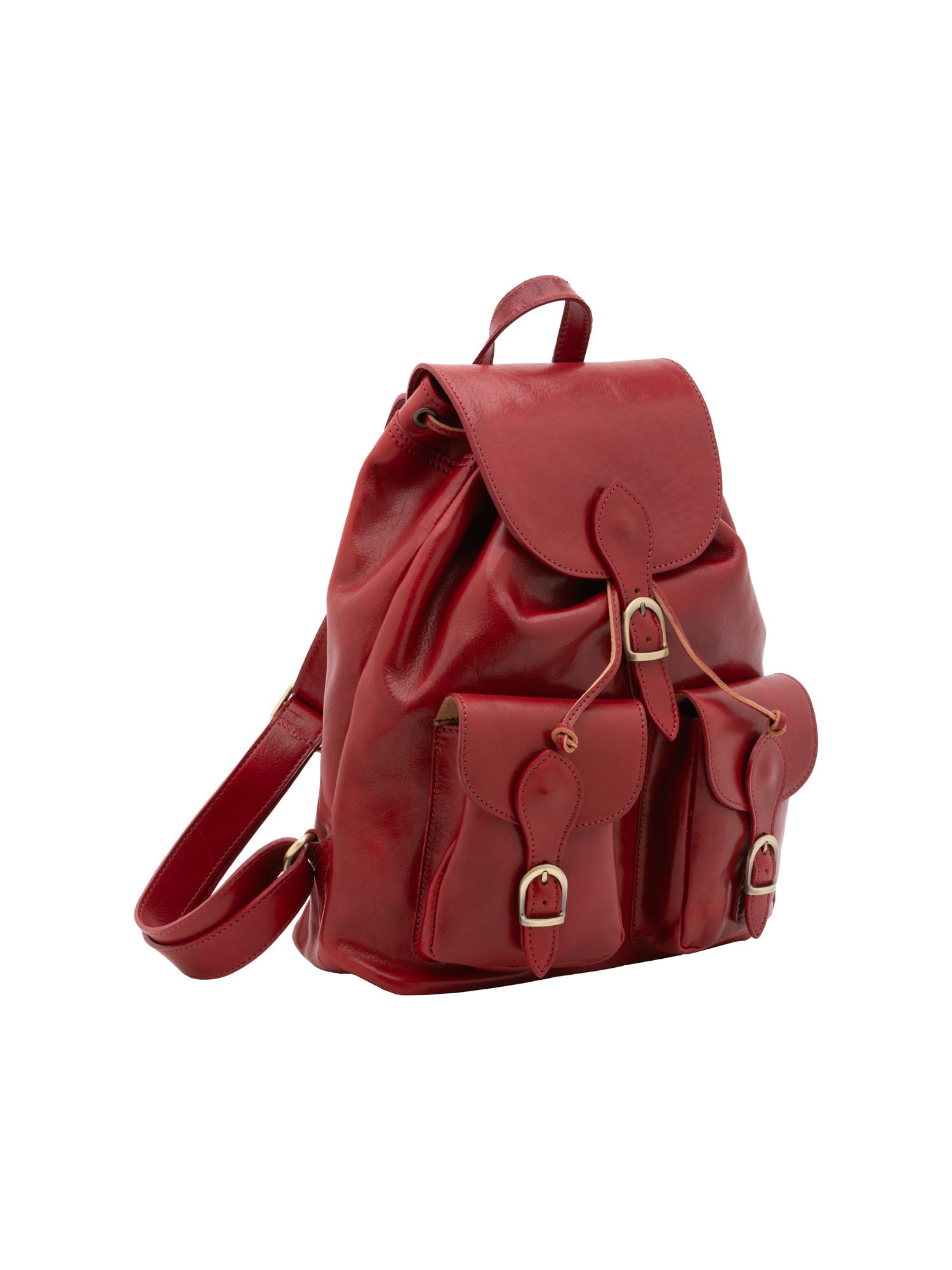 Borsa a spalla da donna Vera pelle 5547-Rosso I Fratelli
