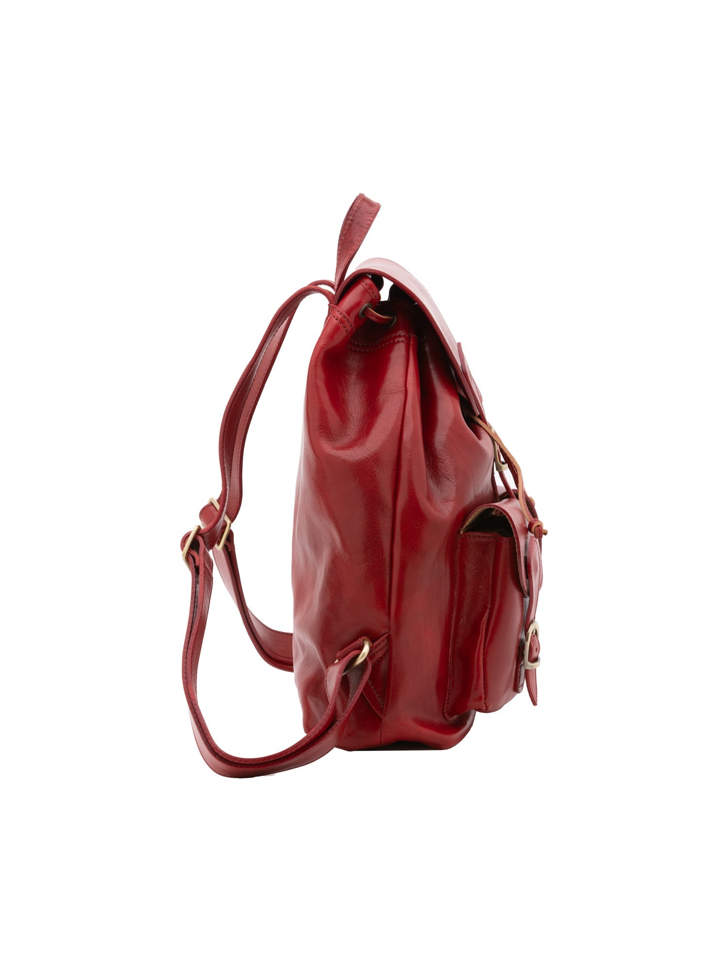 Borsa a spalla da donna Vera pelle 5547-Rosso I Fratelli