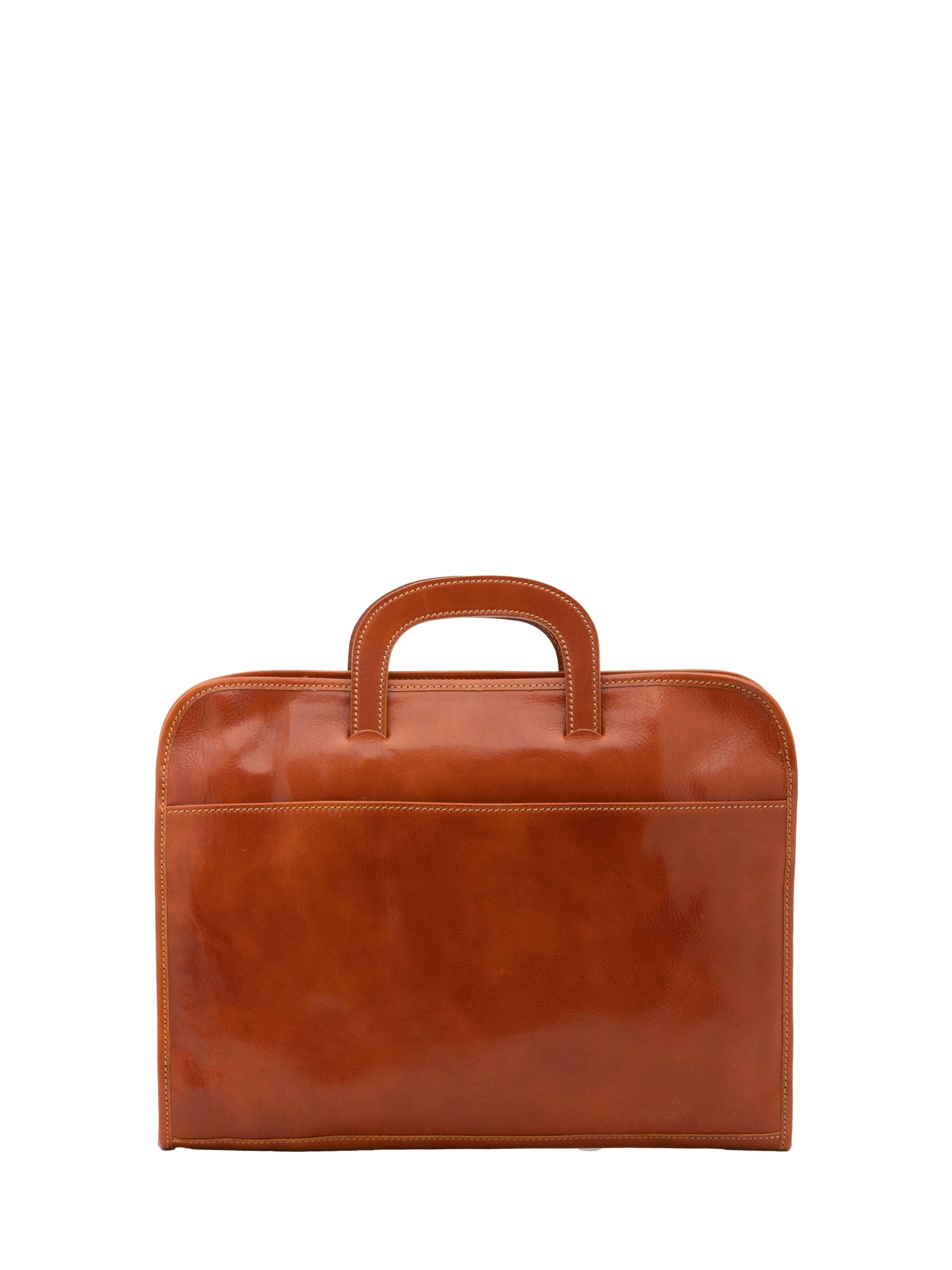Borsa da lavoro uomo in vera pelle 100% Made in Italy 5549-Cognac I Fratelli