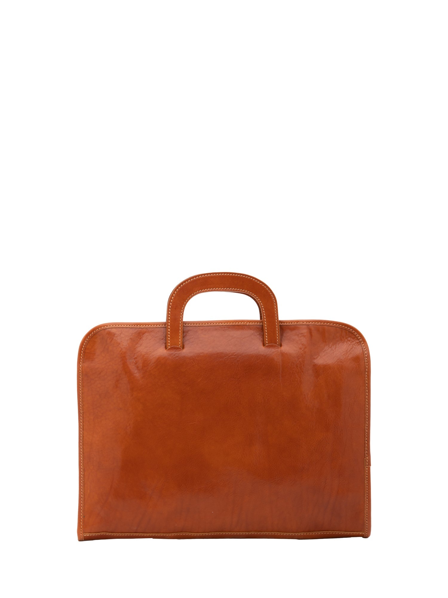 Borsa da lavoro uomo in vera pelle 100% Made in Italy 5549-Cognac I Fratelli