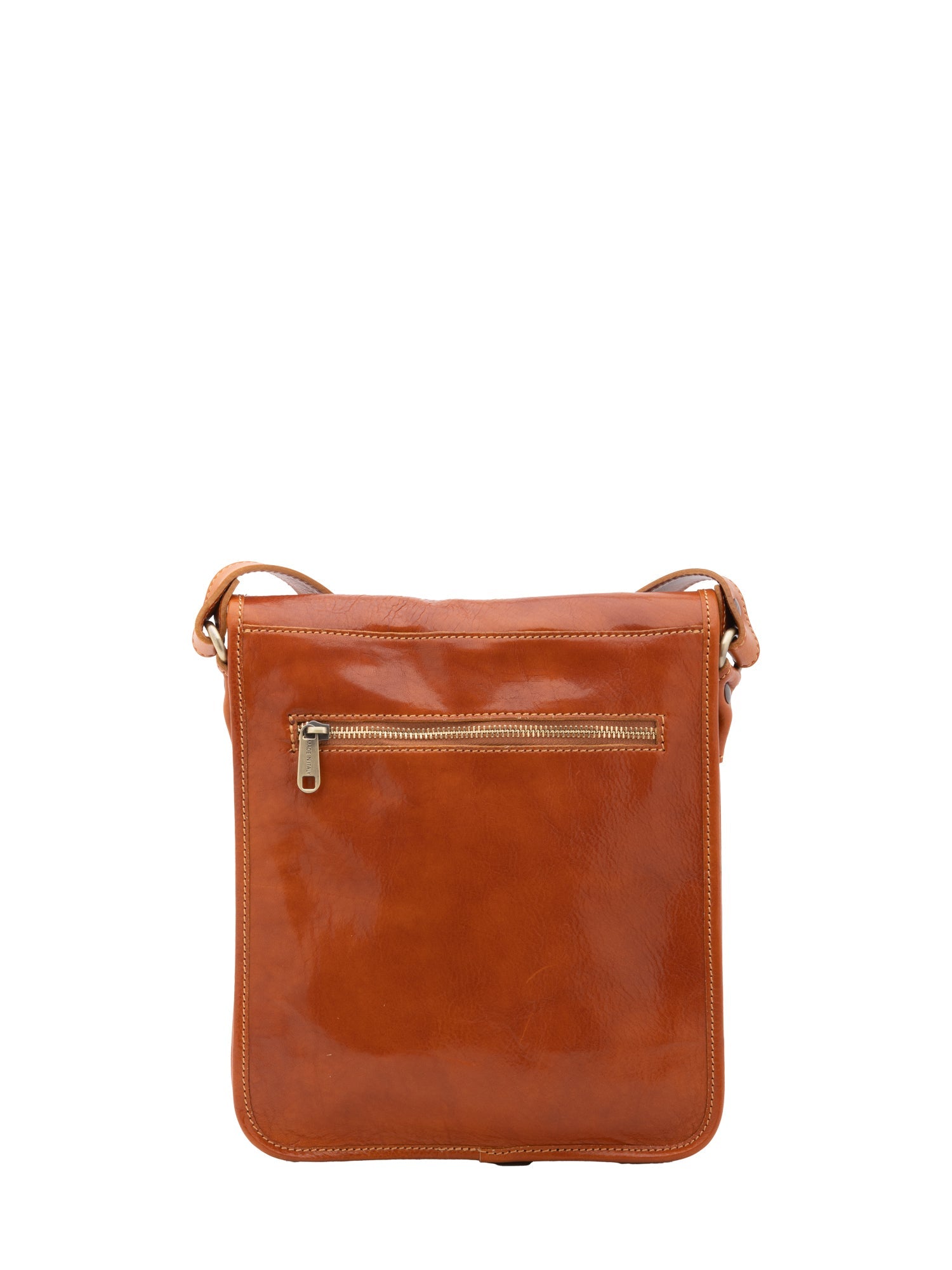 Borsa a tracolla uomo in vera pelle Made in Italy 5550-Cognac I Fratelli