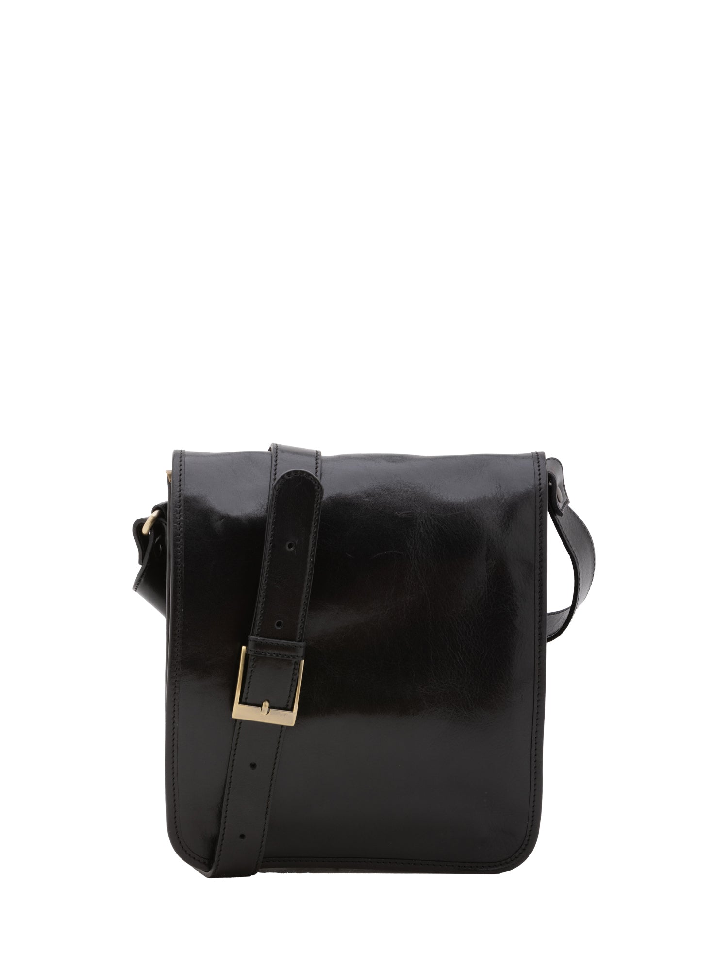 Borsa a tracolla uomo in vera pelle Made in Italy 5550-Nero I Fratelli