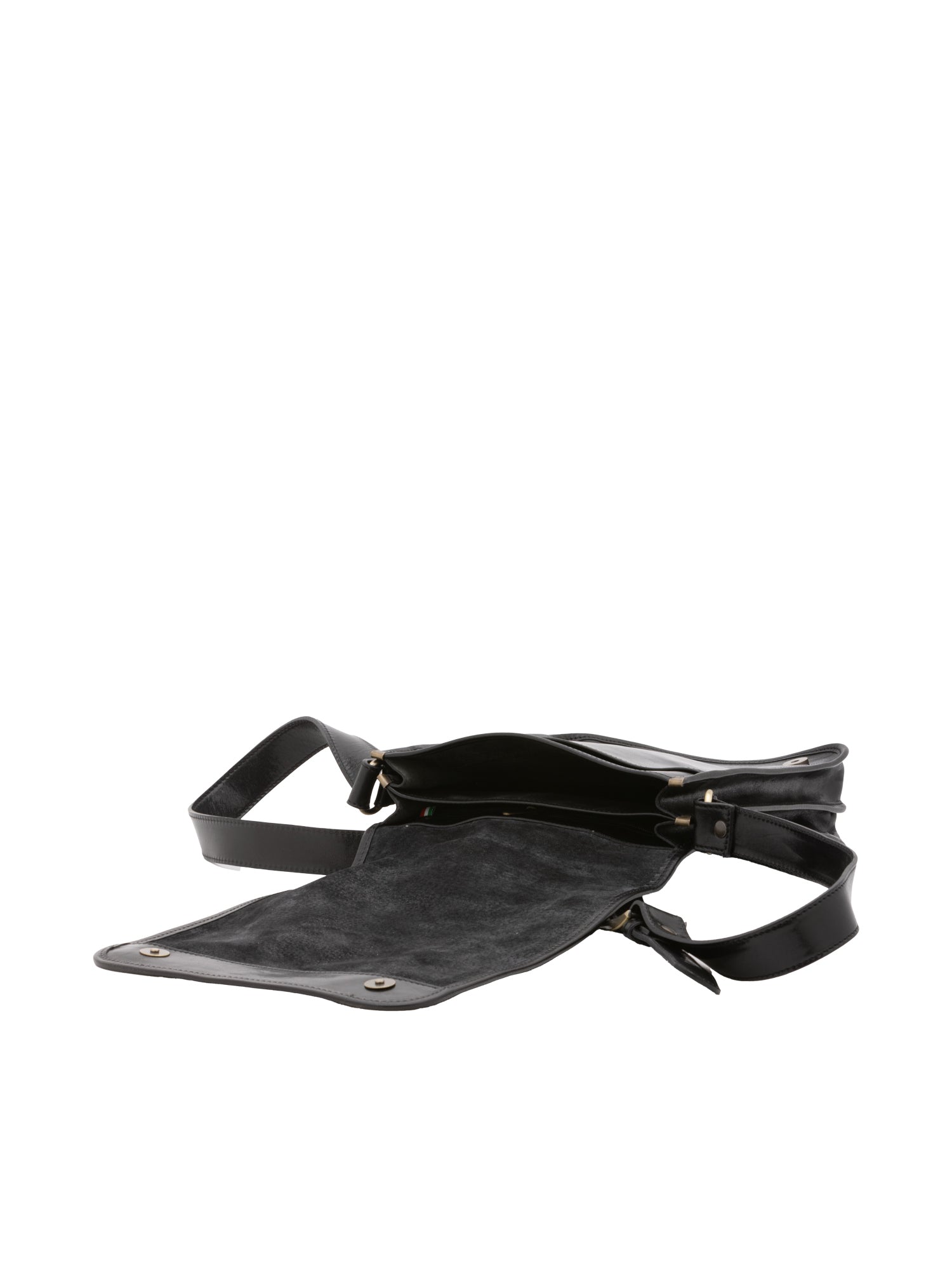 Borsa a tracolla uomo in vera pelle Made in Italy 5550-Nero I Fratelli