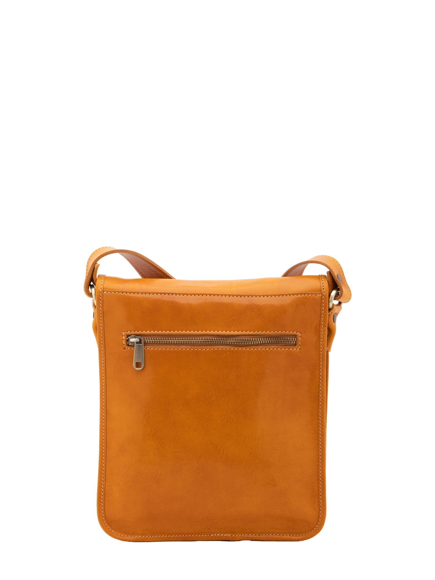 Borsa a tracolla uomo in vera pelle Made in Italy 5550-Senape I Fratelli