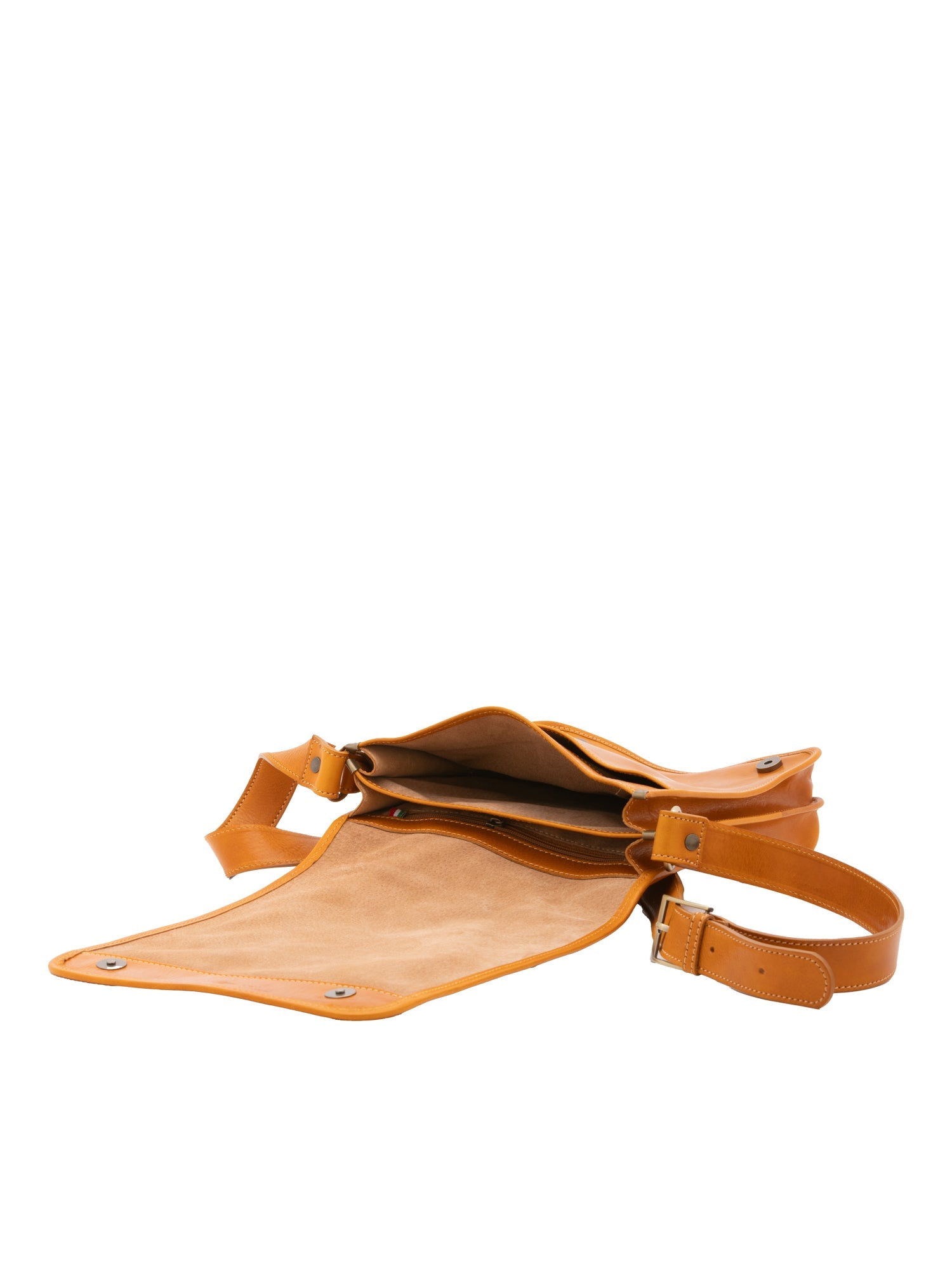 Borsa a tracolla uomo in vera pelle Made in Italy 5550-Senape I Fratelli