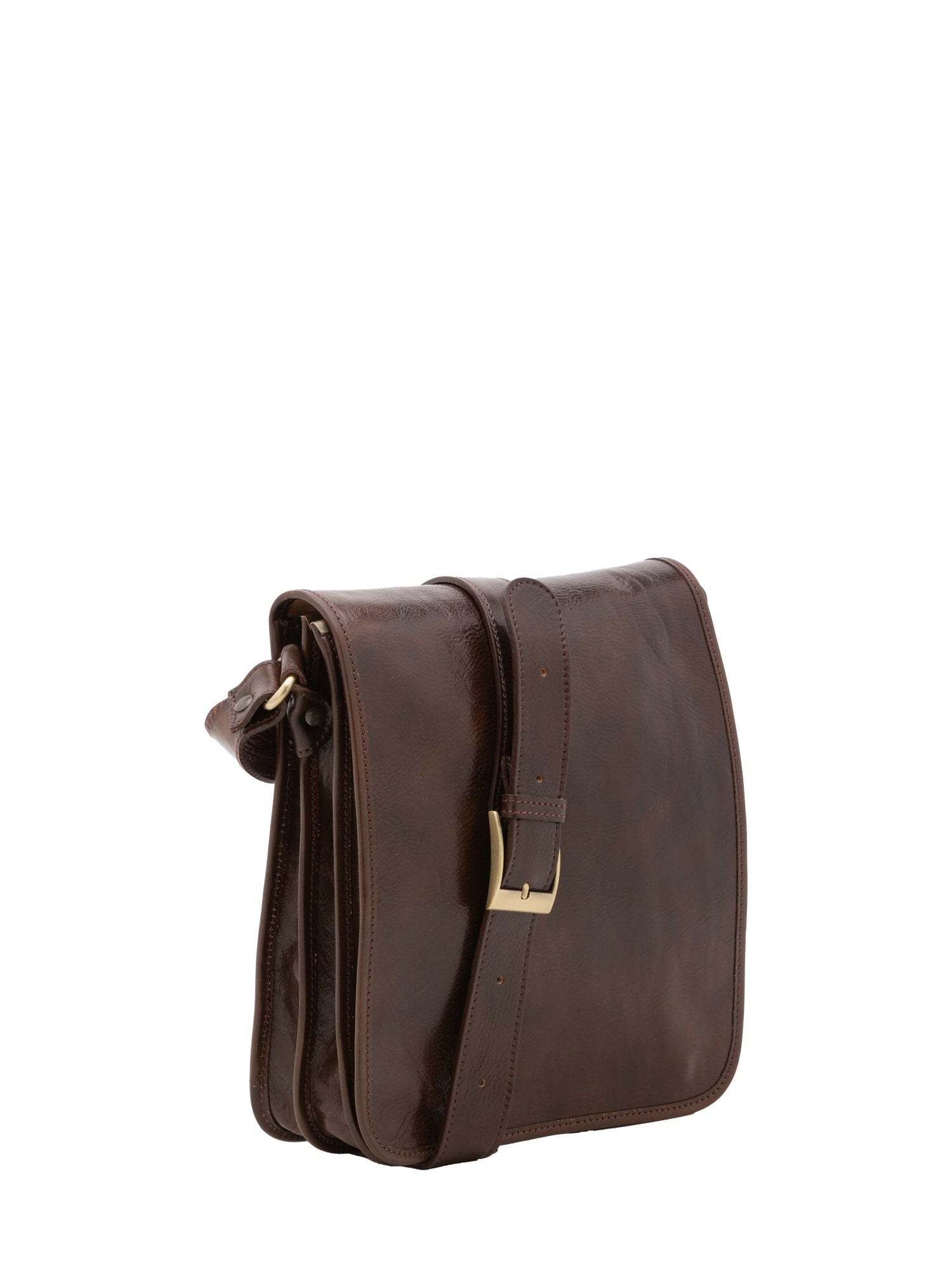 Borsa a tracolla uomo in vera pelle Made in Italy 5550-Tmoro I Fratelli