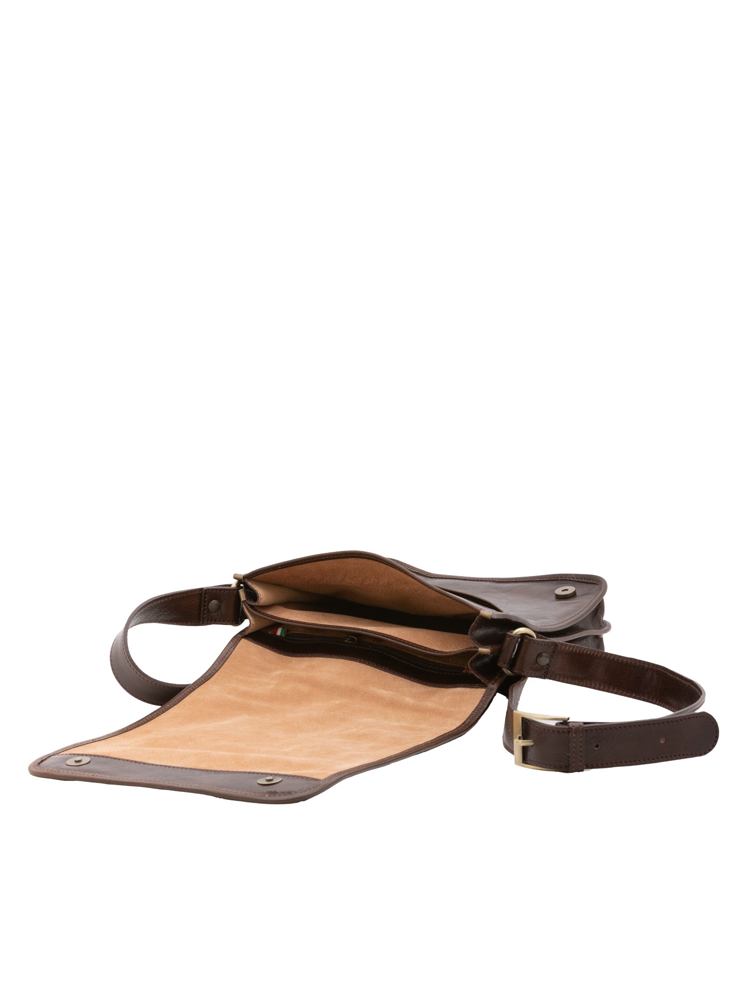 Borsa a tracolla uomo in vera pelle Made in Italy 5550-Tmoro I Fratelli