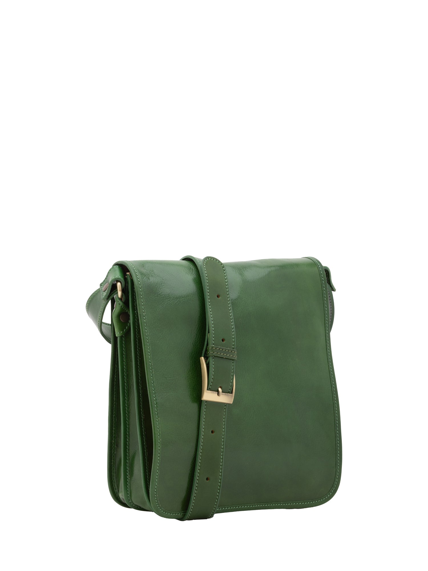 Borsa a tracolla uomo in vera pelle Made in Italy 5550-Verde I Fratelli