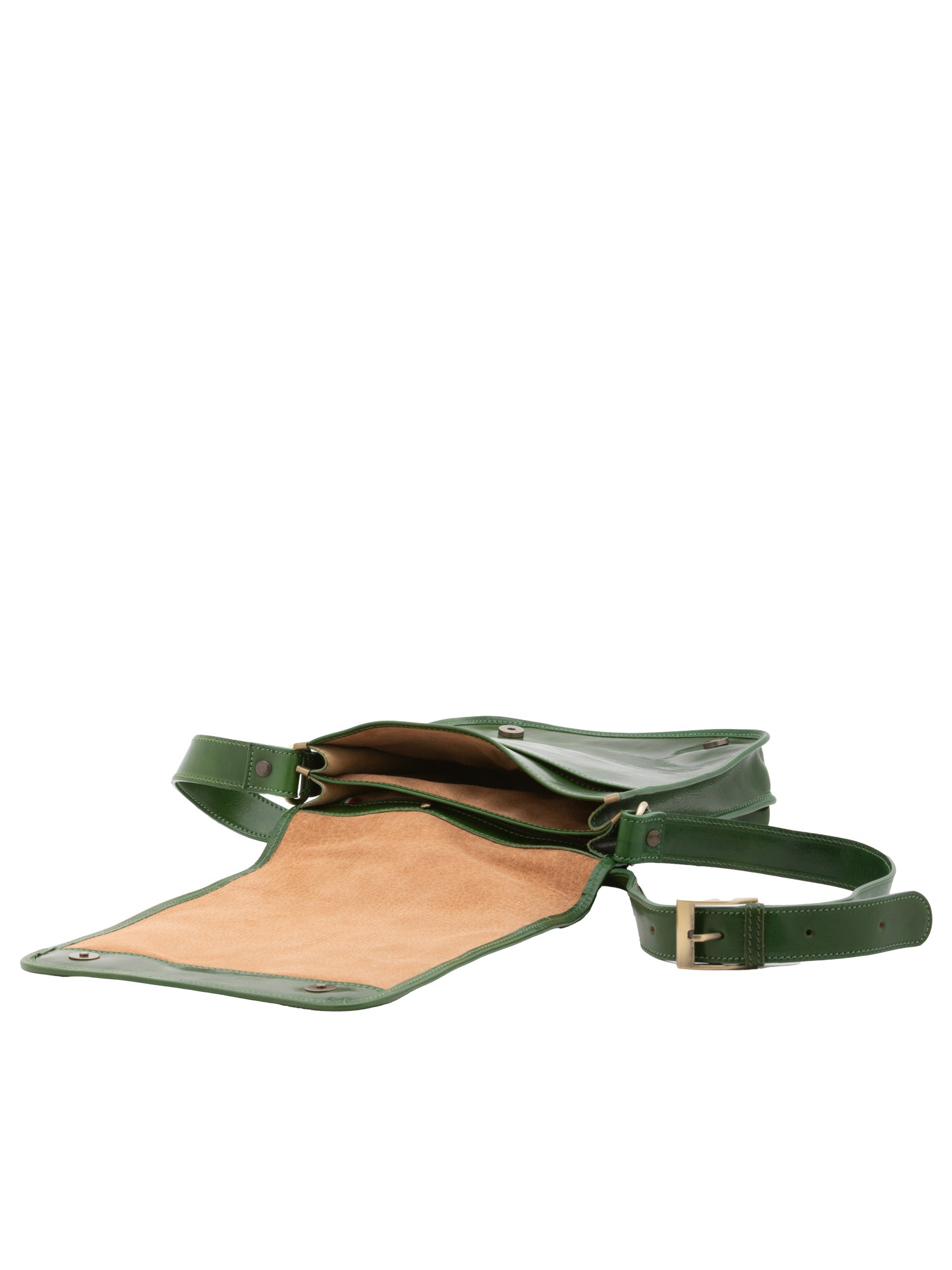 Borsa a tracolla uomo in vera pelle Made in Italy 5550-Verde I Fratelli
