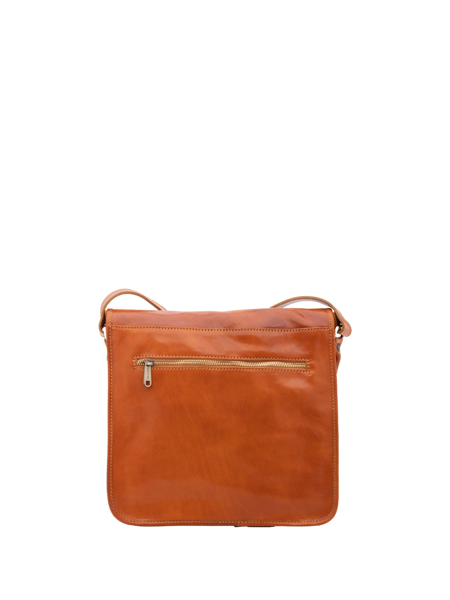 Borsa a tracolla uomo in vera pelle Made in Italy 5551-Cognac I Fratelli