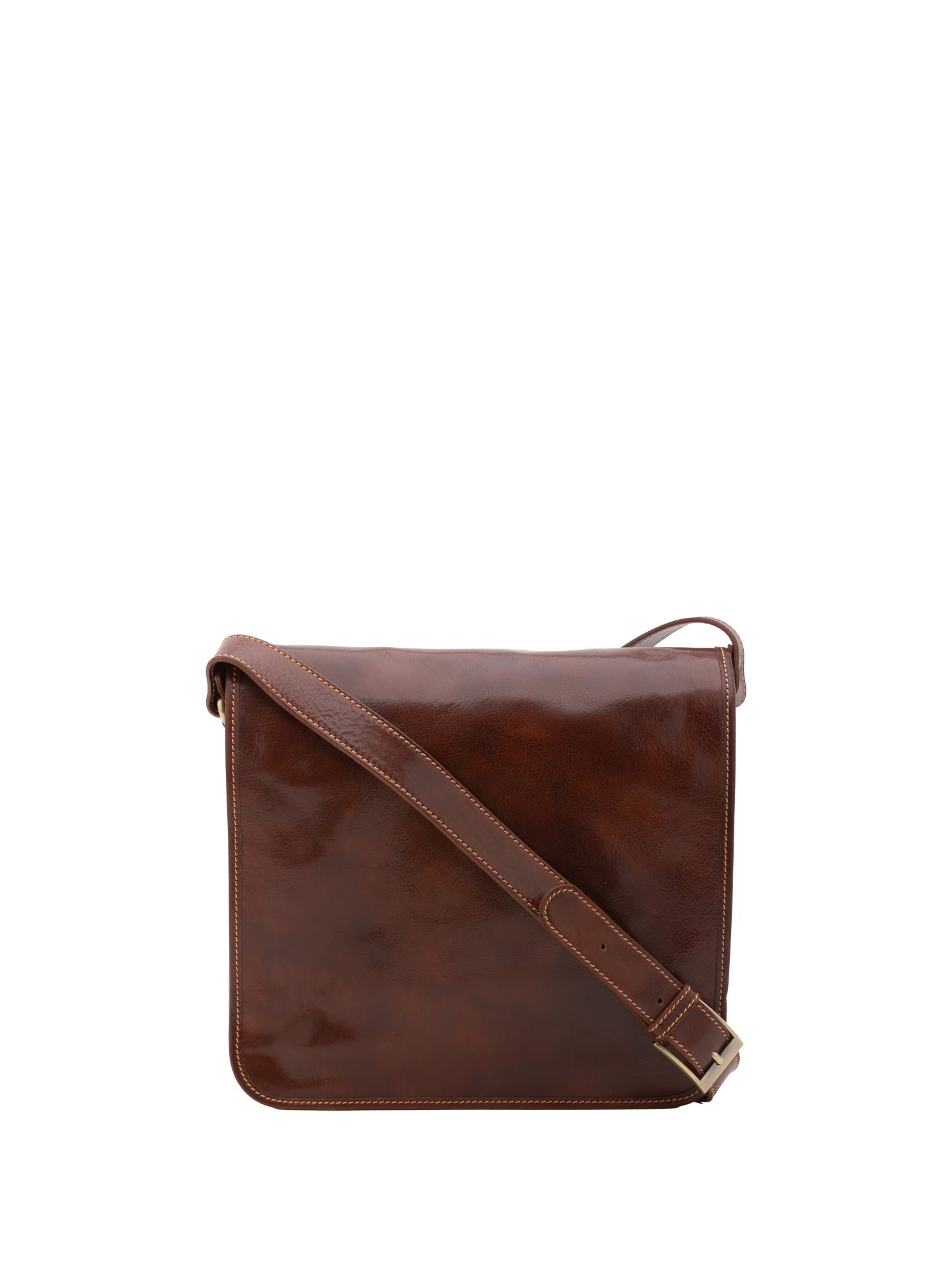 Borsa a tracolla uomo in vera pelle Made in Italy 5551-Marrone I Fratelli