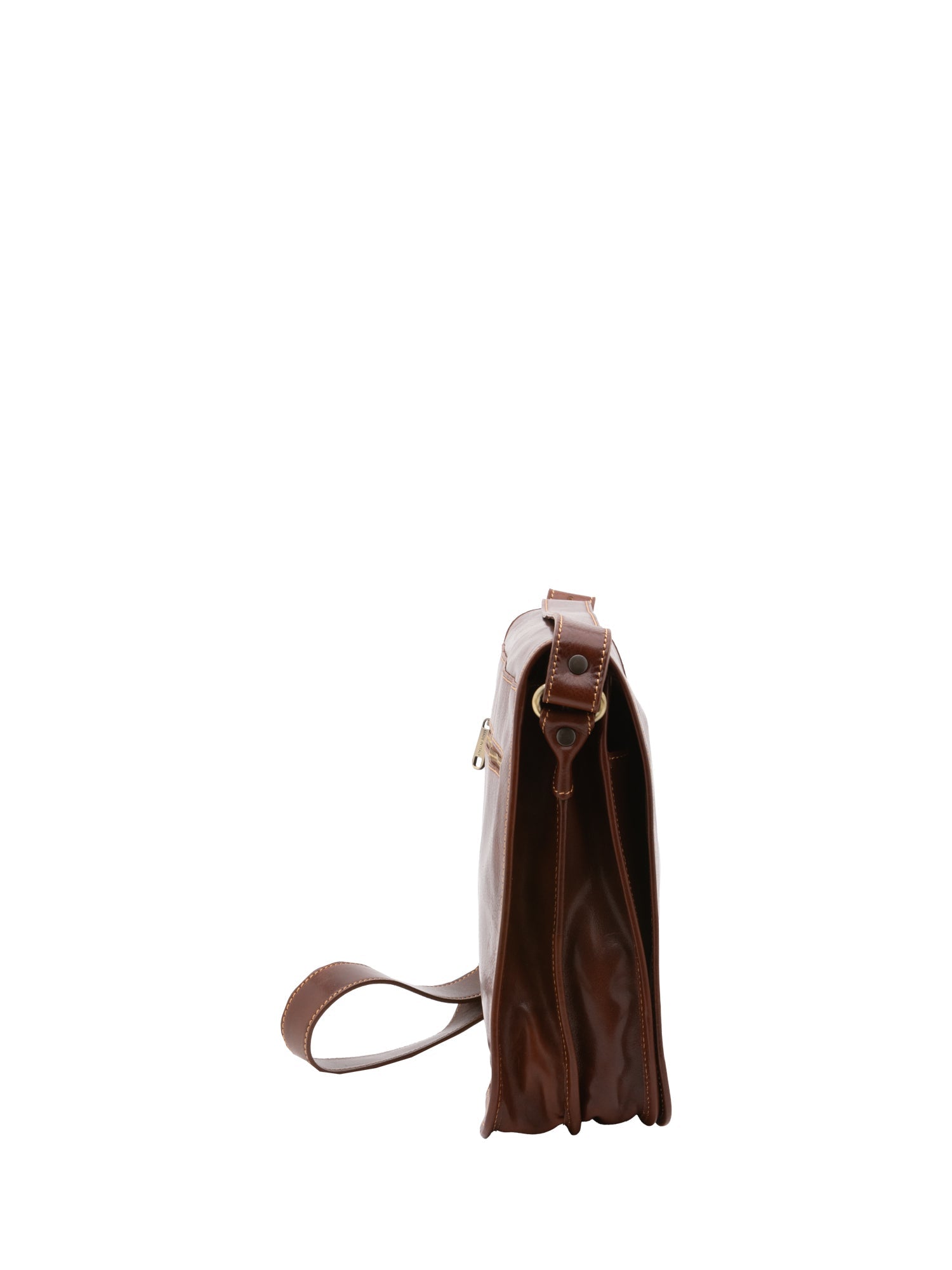 Borsa a tracolla uomo in vera pelle Made in Italy 5551-Marrone I Fratelli