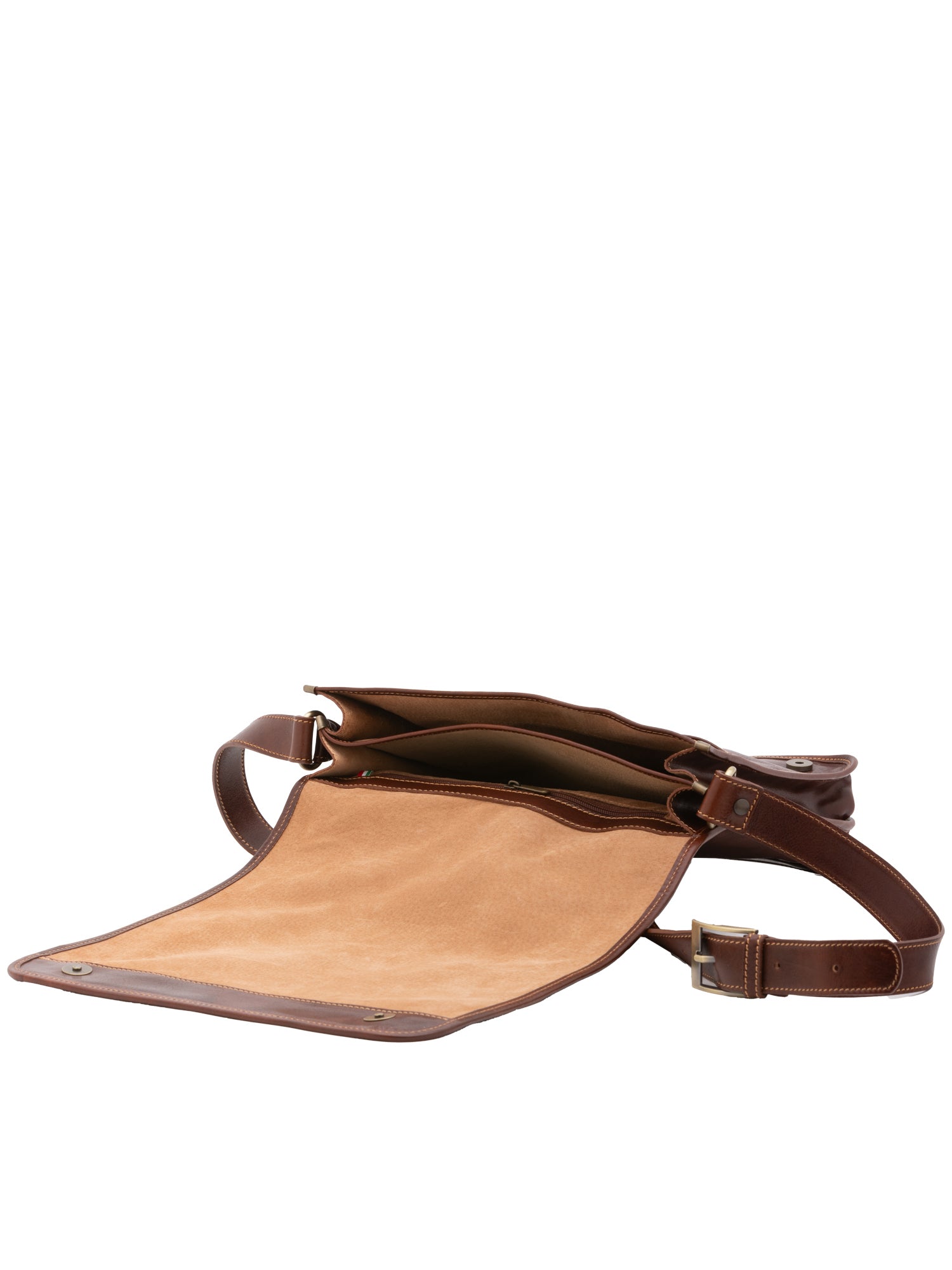 Borsa a tracolla uomo in vera pelle Made in Italy 5551-Marrone I Fratelli