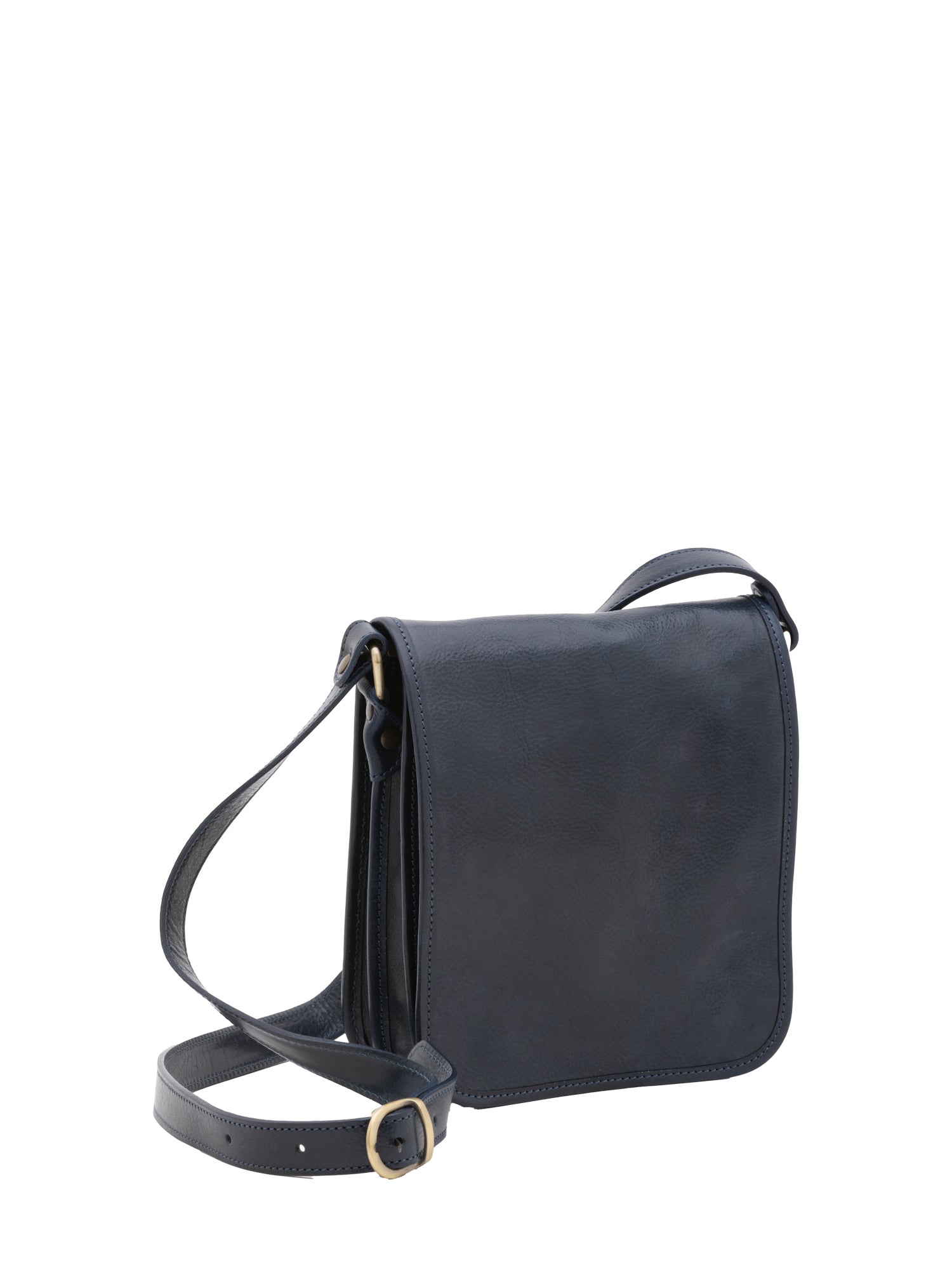 Borsa a tracolla uomo in vera pelle Made in Italy 5552-Blu I Fratelli