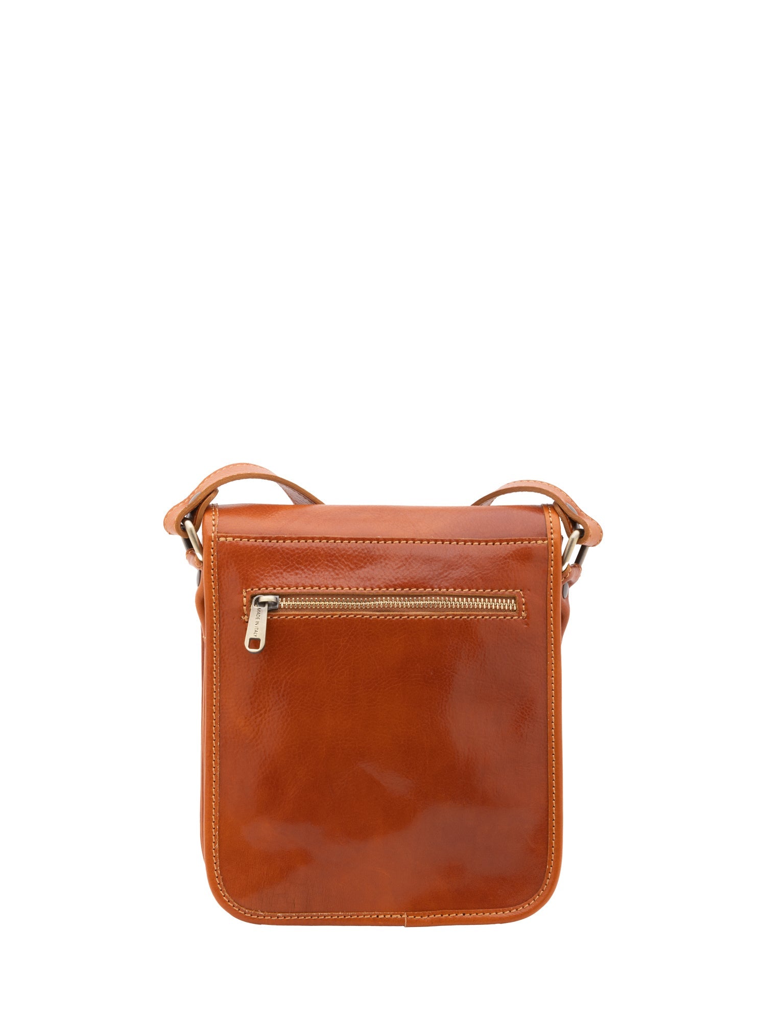 Borsa a tracolla uomo in vera pelle Made in Italy 5552-Cognac I Fratelli