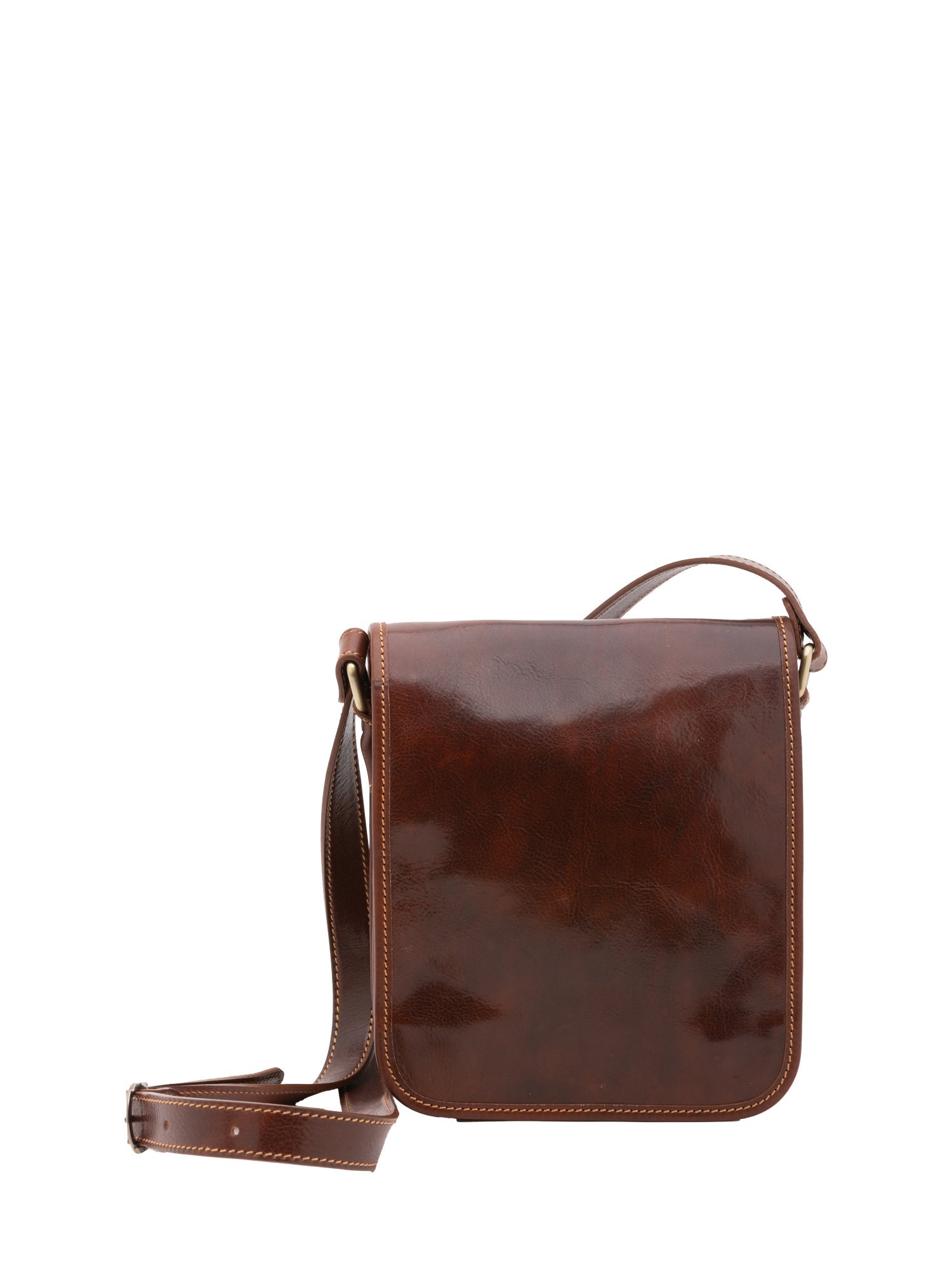 Borsa a tracolla uomo in vera pelle Made in Italy 5552-Marrone I Fratelli
