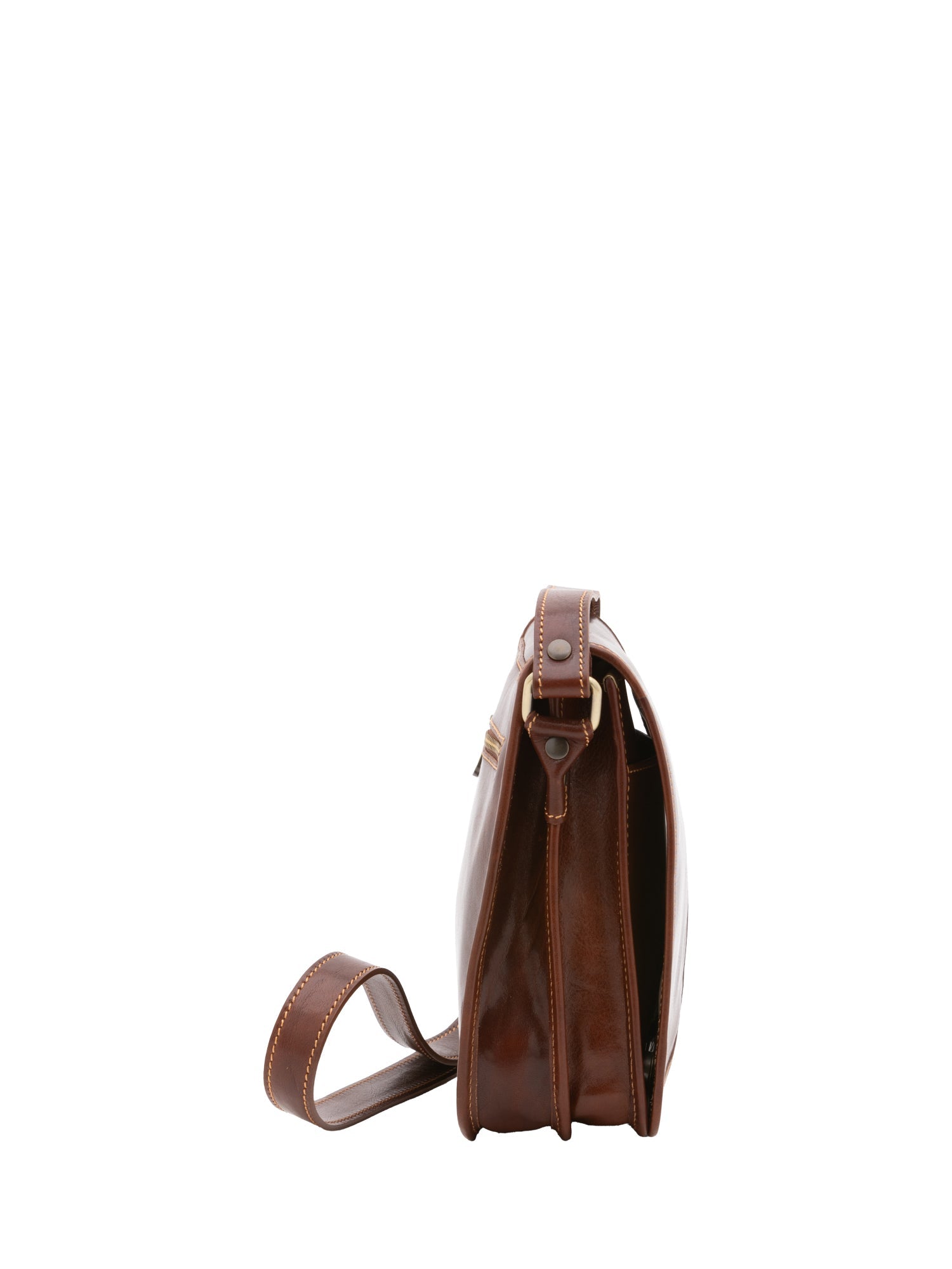 Borsa a tracolla uomo in vera pelle Made in Italy 5552-Marrone I Fratelli