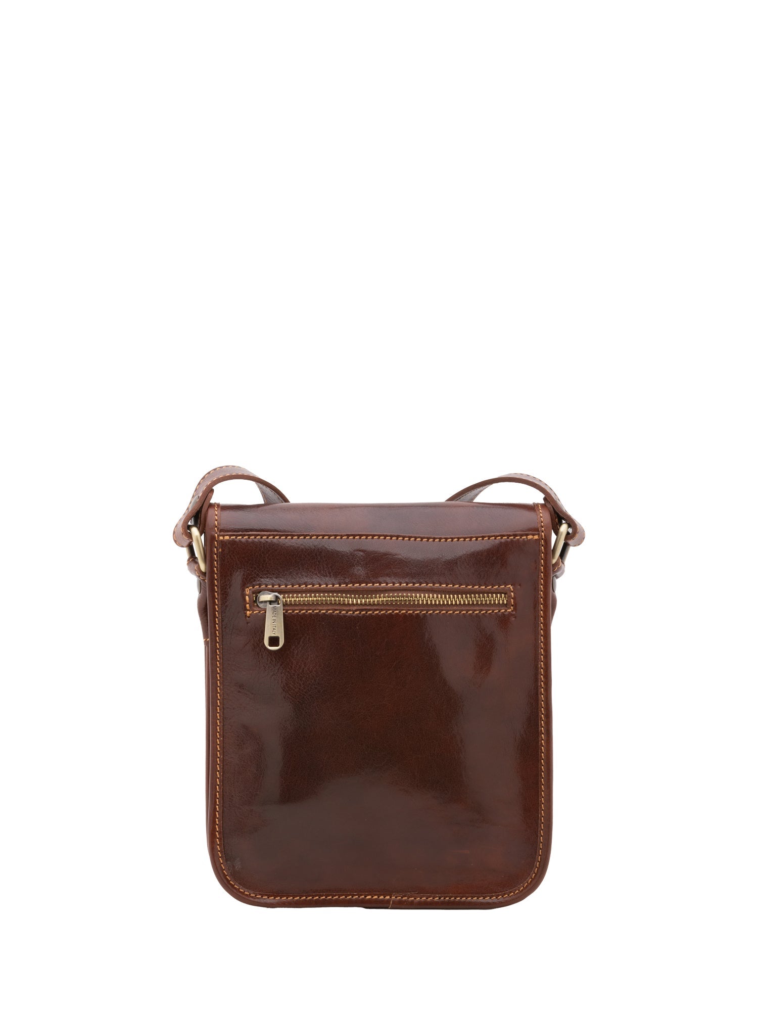 Borsa a tracolla uomo in vera pelle Made in Italy 5552-Marrone I Fratelli