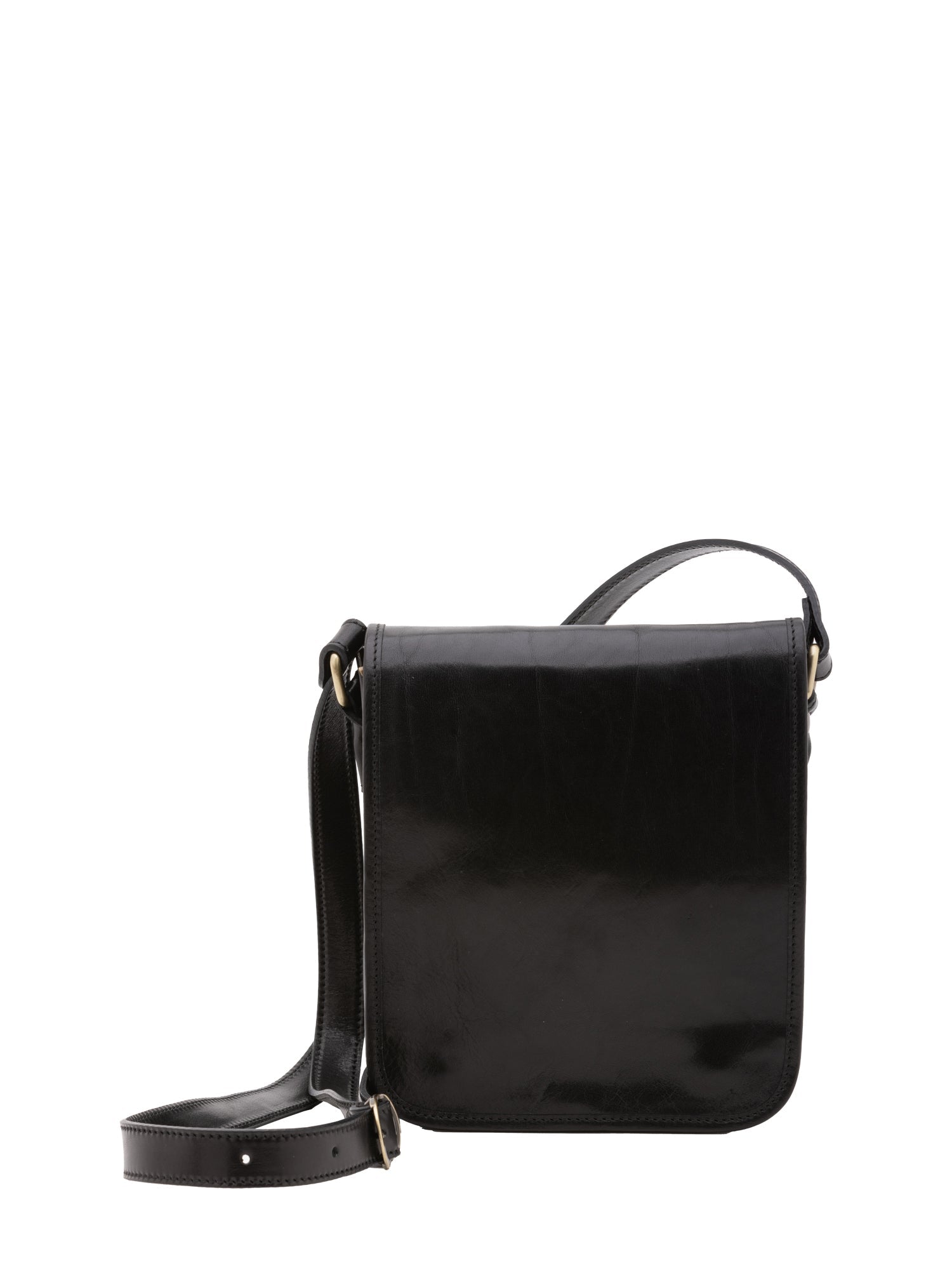 Borsa a tracolla uomo in vera pelle Made in Italy 5552-Nero I Fratelli