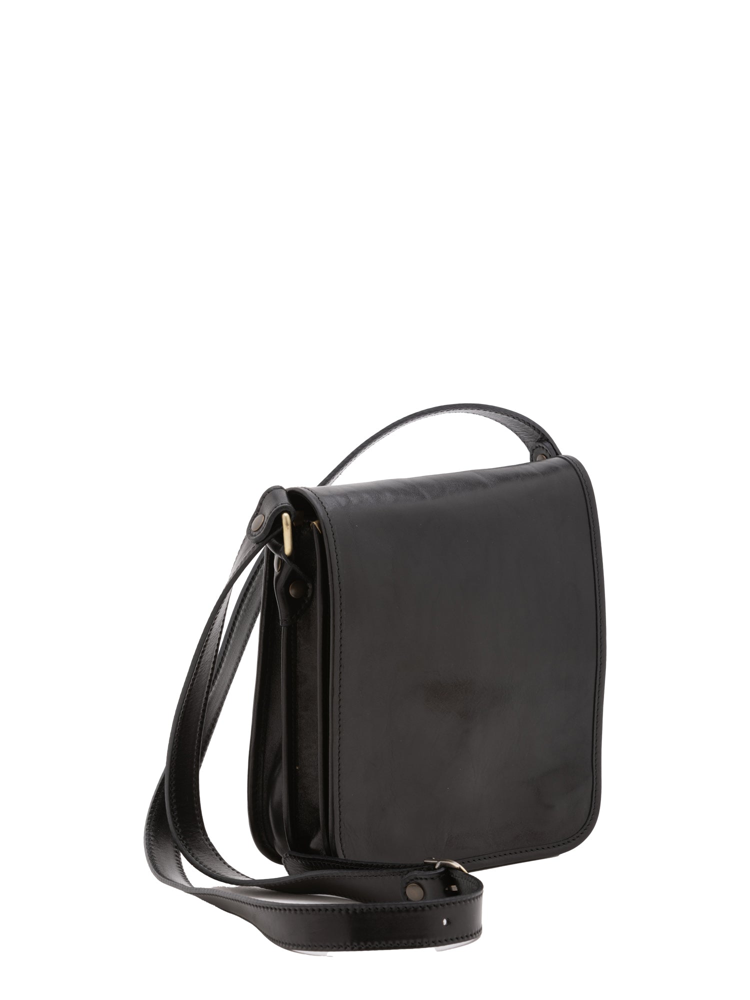 Borsa a tracolla uomo in vera pelle Made in Italy 5552-Nero I Fratelli