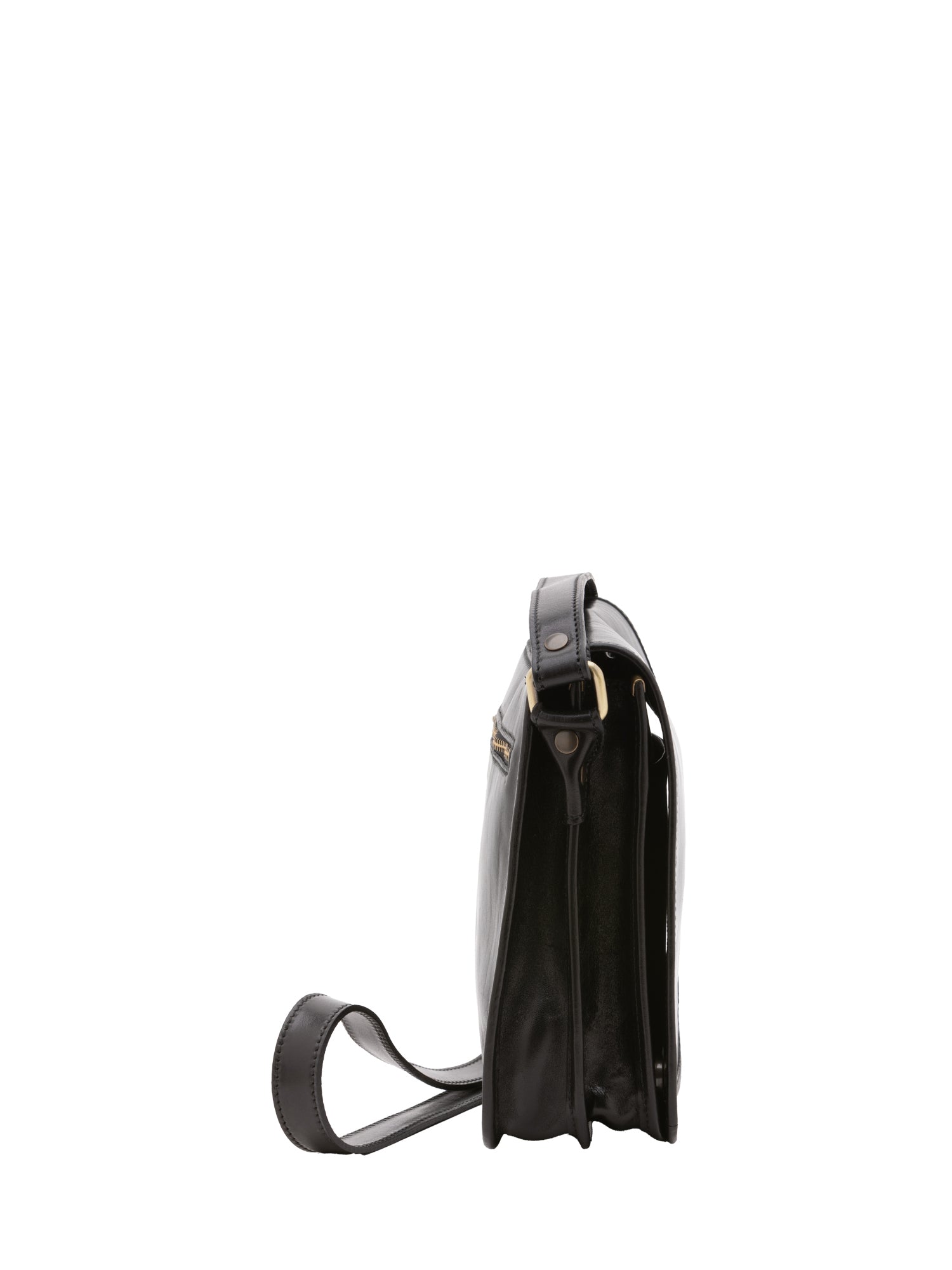 Borsa a tracolla uomo in vera pelle Made in Italy 5552-Nero I Fratelli