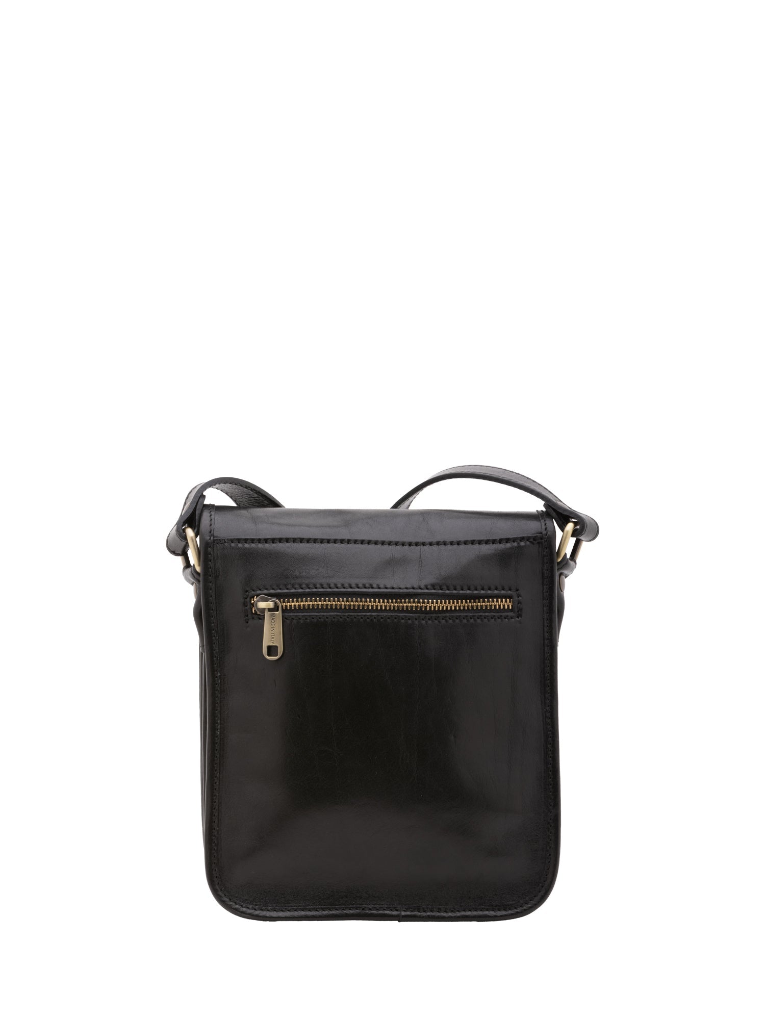 Borsa a tracolla uomo in vera pelle Made in Italy 5552-Nero I Fratelli