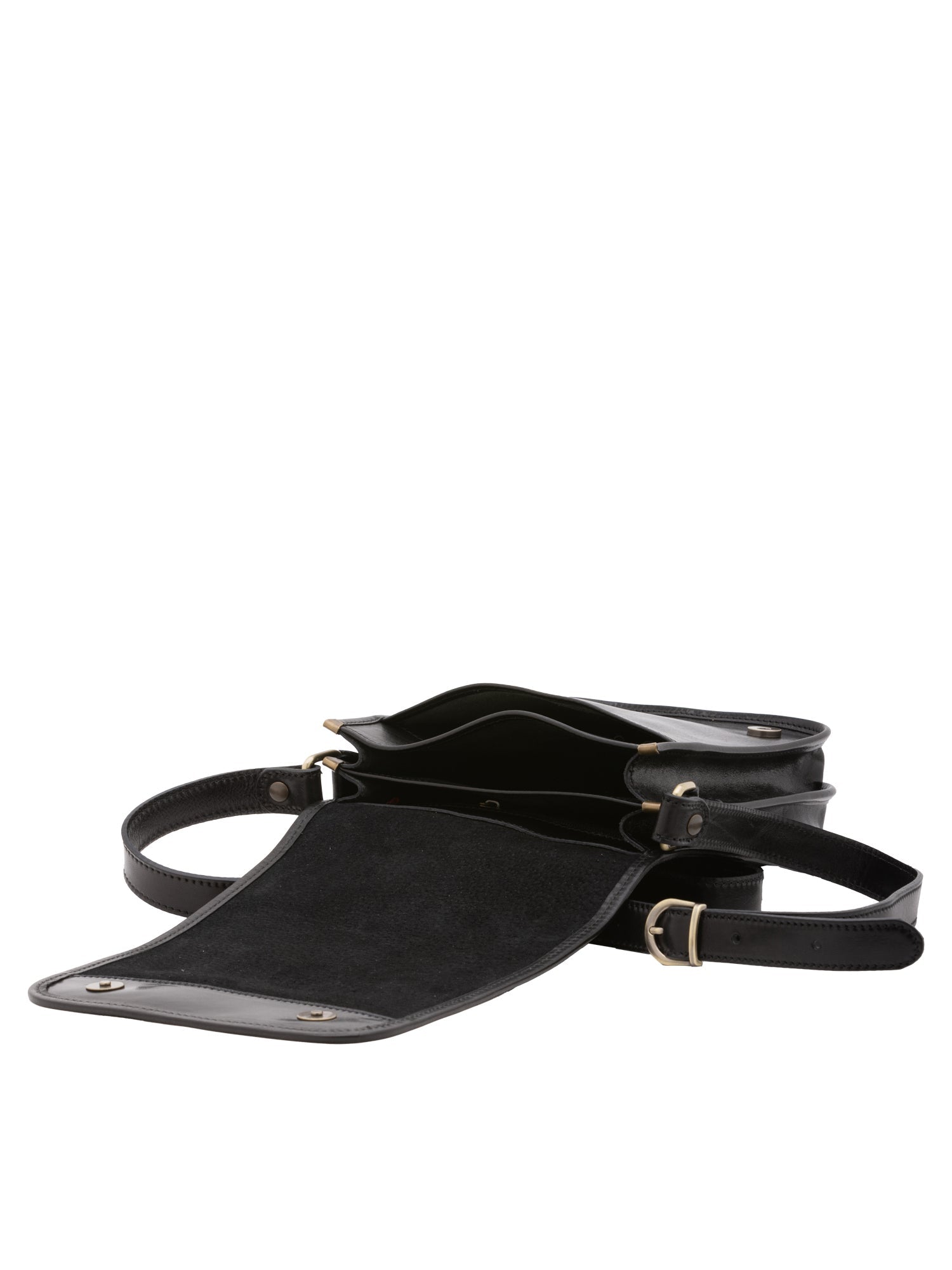 Borsa a tracolla uomo in vera pelle Made in Italy 5552-Nero I Fratelli