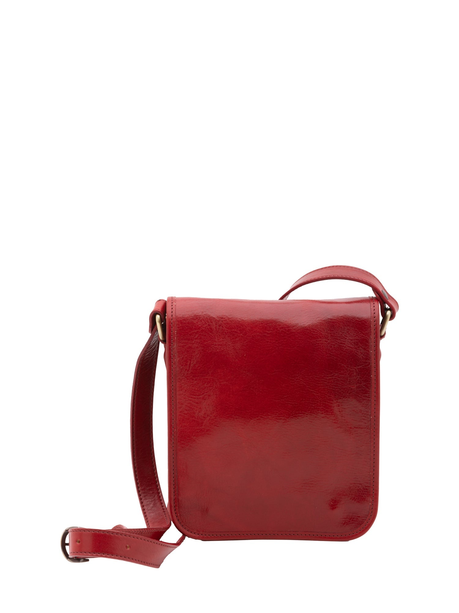 Borsa a tracolla uomo in vera pelle Made in Italy 5552-Rosso I Fratelli