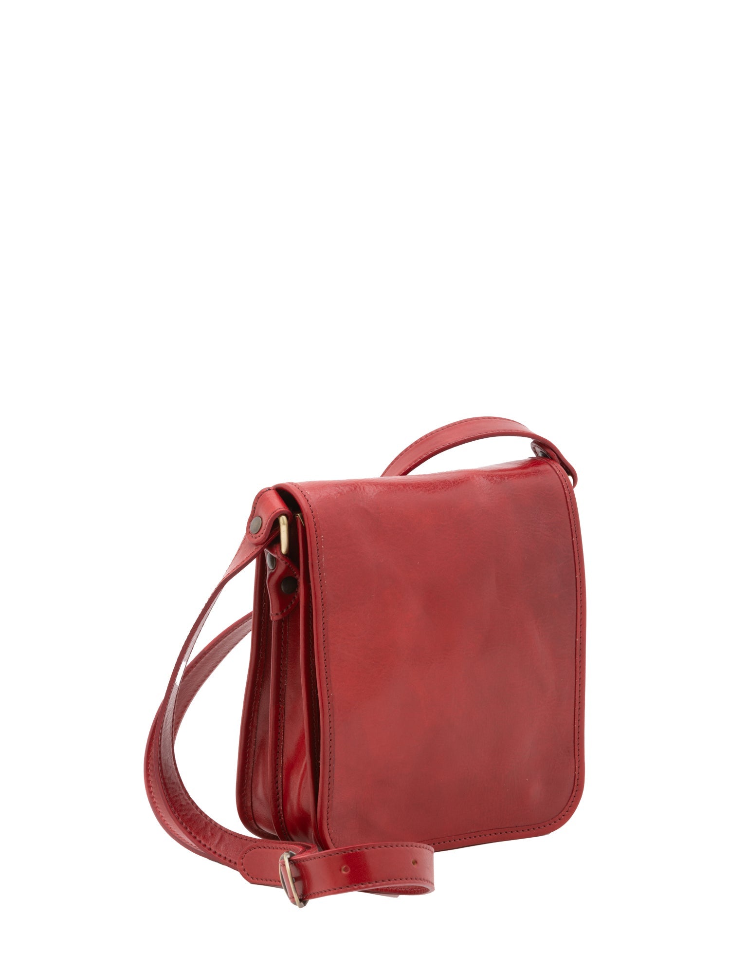 Borsa a tracolla uomo in vera pelle Made in Italy 5552-Rosso I Fratelli
