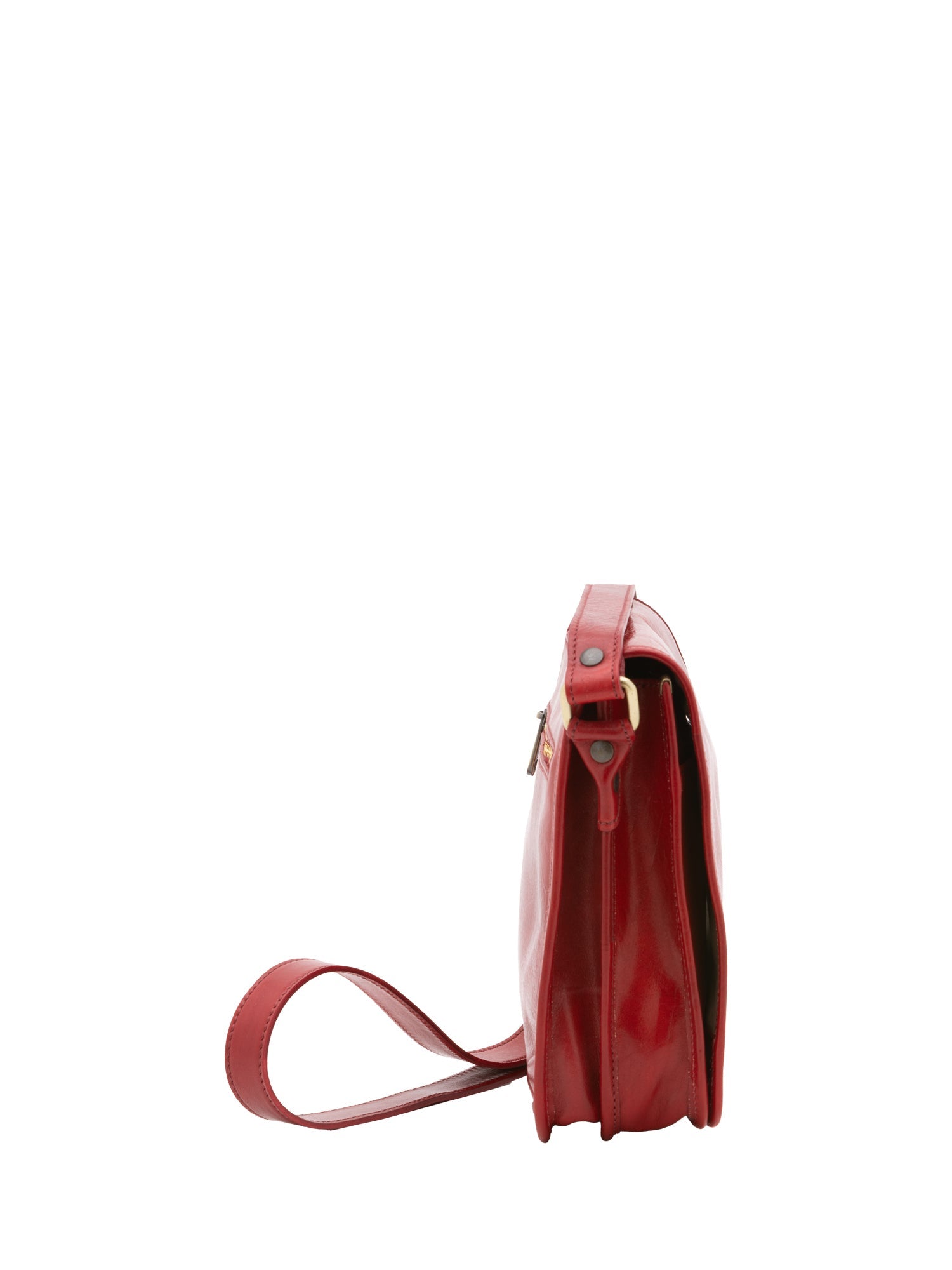 Borsa a tracolla uomo in vera pelle Made in Italy 5552-Rosso I Fratelli