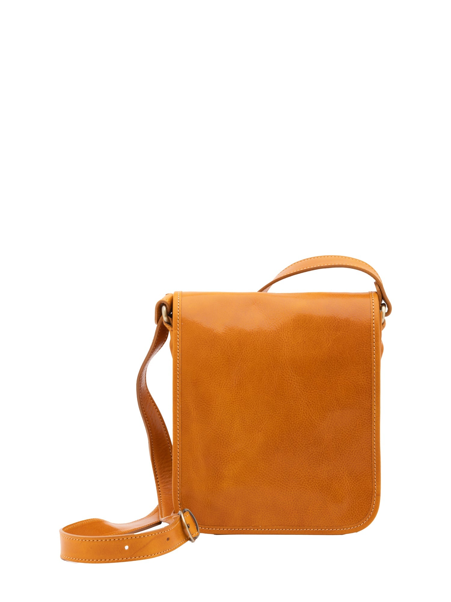 Borsa a tracolla uomo in vera pelle Made in Italy 5552-Senape I Fratelli