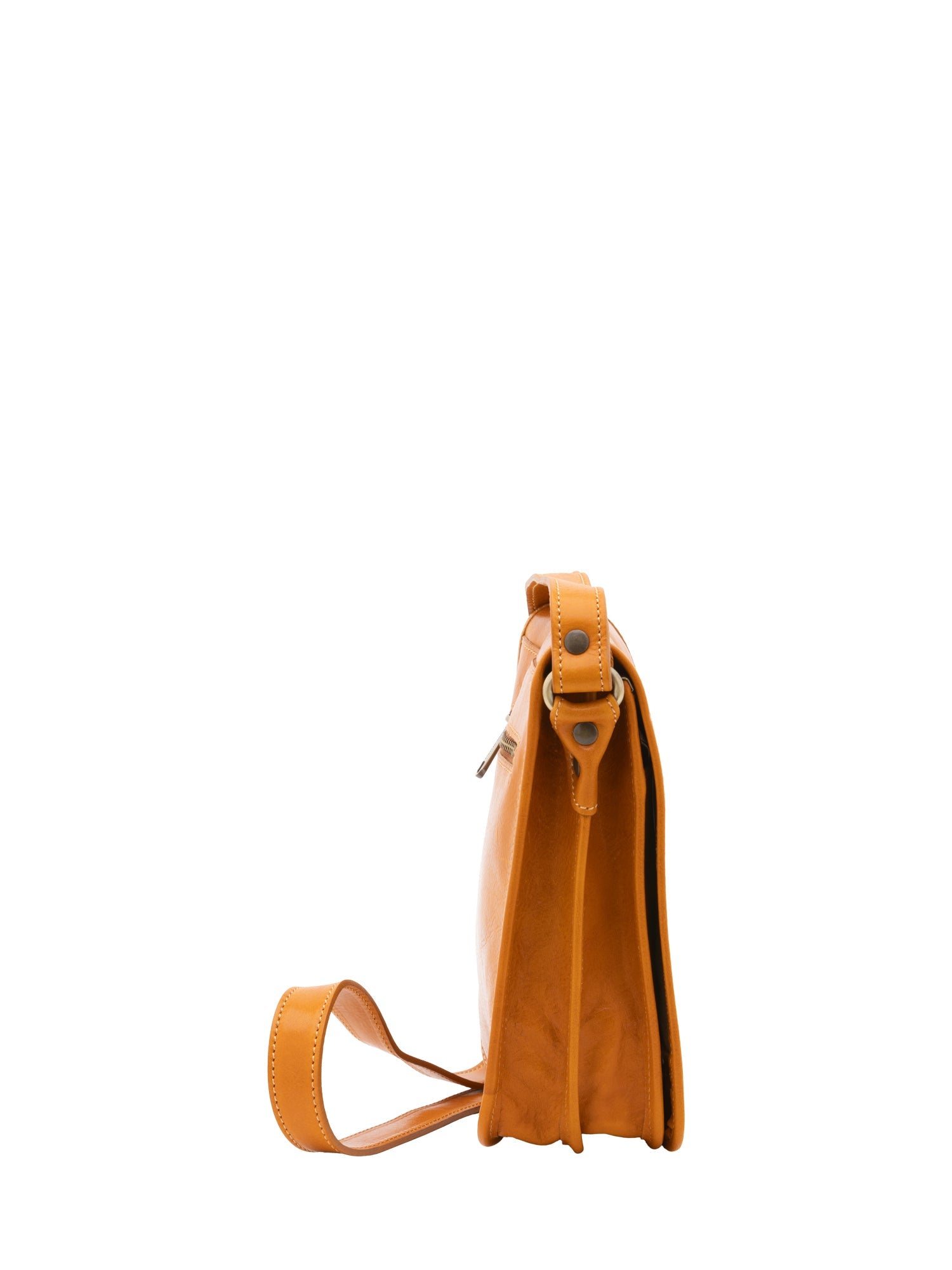 Borsa a tracolla uomo in vera pelle Made in Italy 5552-Senape I Fratelli