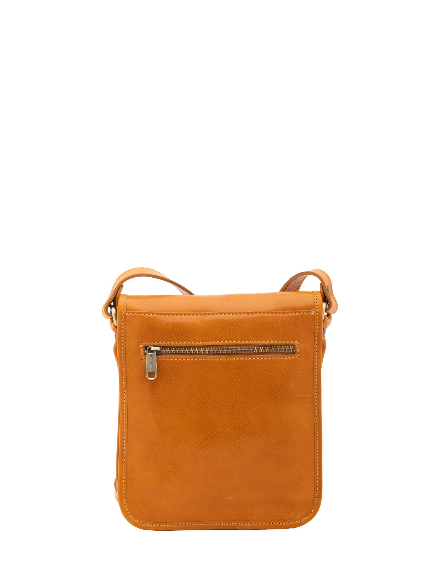 Borsa a tracolla uomo in vera pelle Made in Italy 5552-Senape I Fratelli