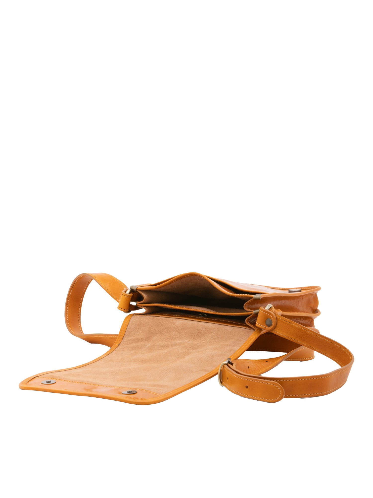 Borsa a tracolla uomo in vera pelle Made in Italy 5552-Senape I Fratelli