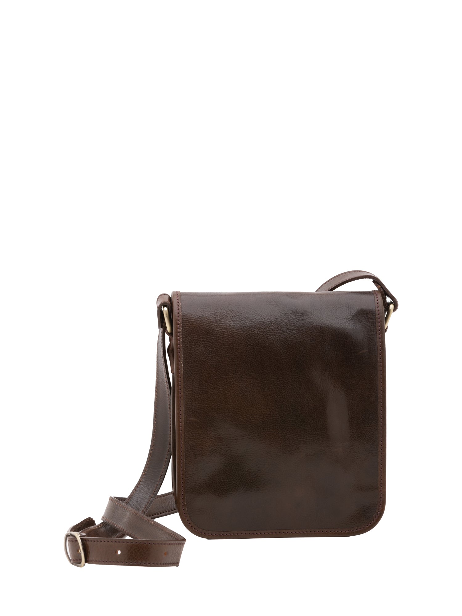 Borsa a tracolla uomo in vera pelle Made in Italy 5552-Tmoro I Fratelli