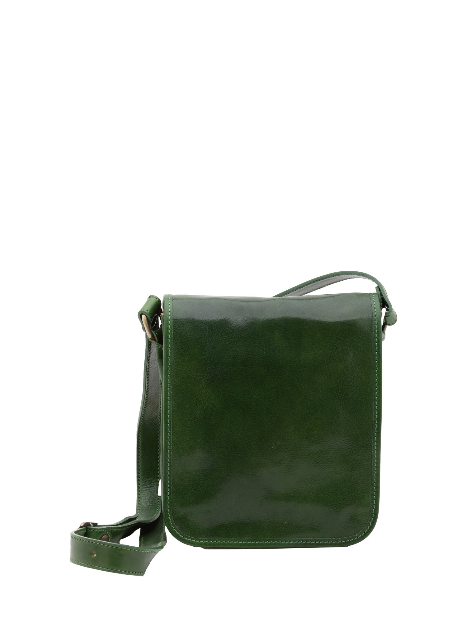 Borsa a tracolla uomo in vera pelle Made in Italy 5552-Verde I Fratelli
