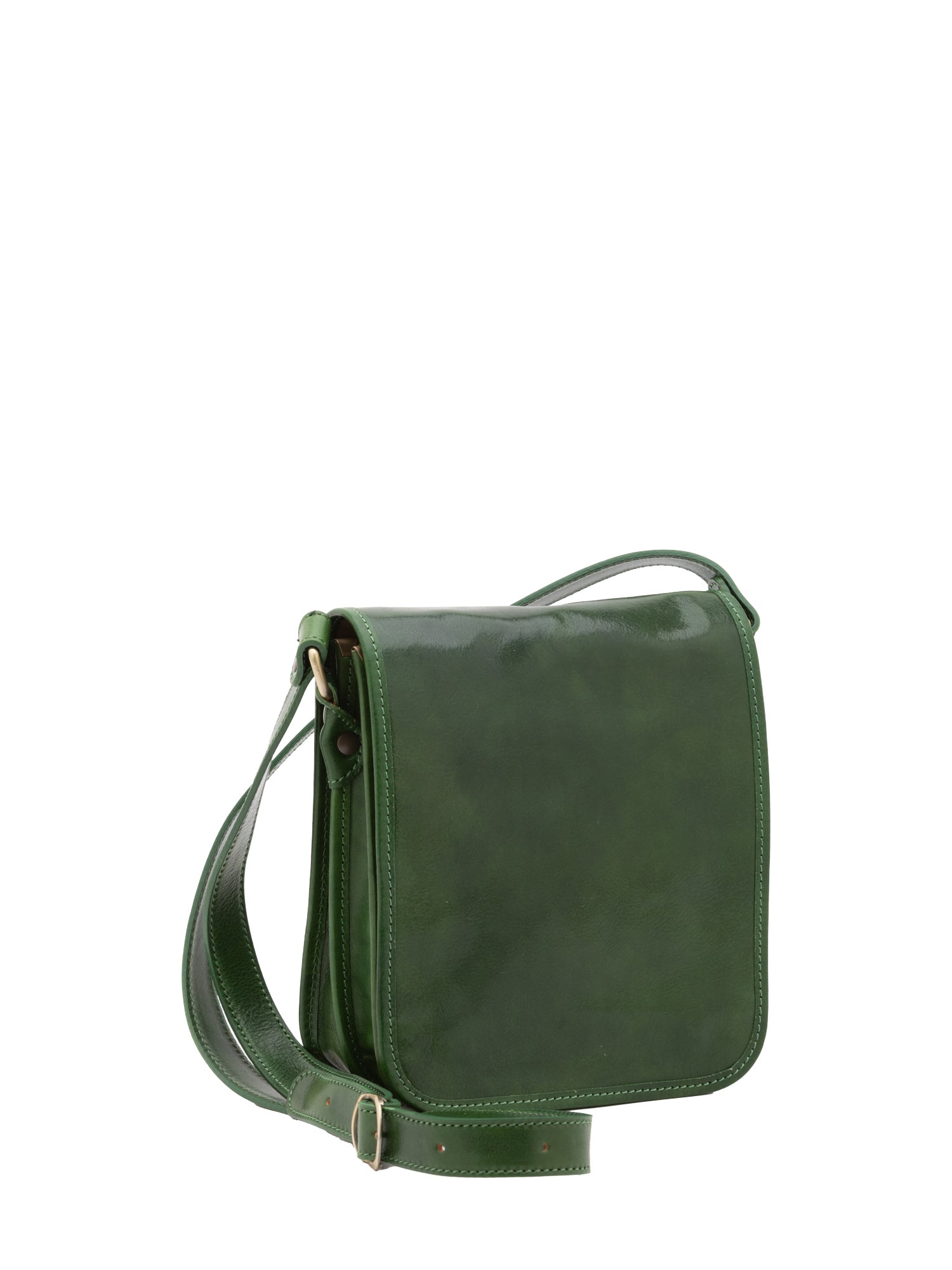 Borsa a tracolla uomo in vera pelle Made in Italy 5552-Verde I Fratelli