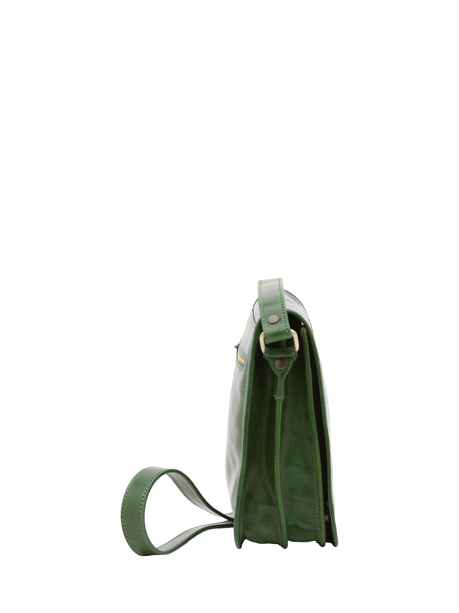 Borsa a tracolla uomo in vera pelle Made in Italy 5552-Verde I Fratelli