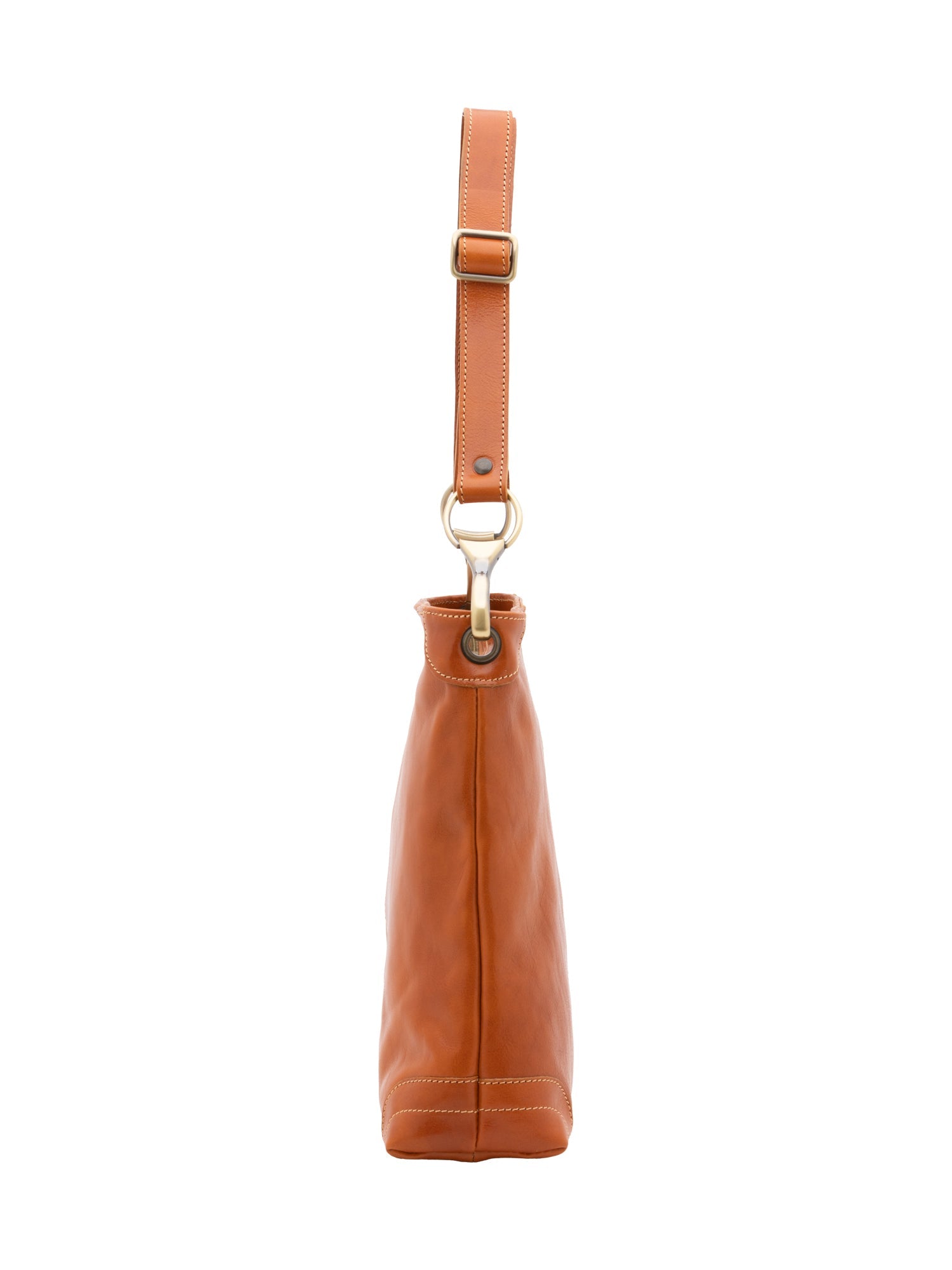Borsa a spalla da donna 100% pelle 5553-Cognac I Fratelli