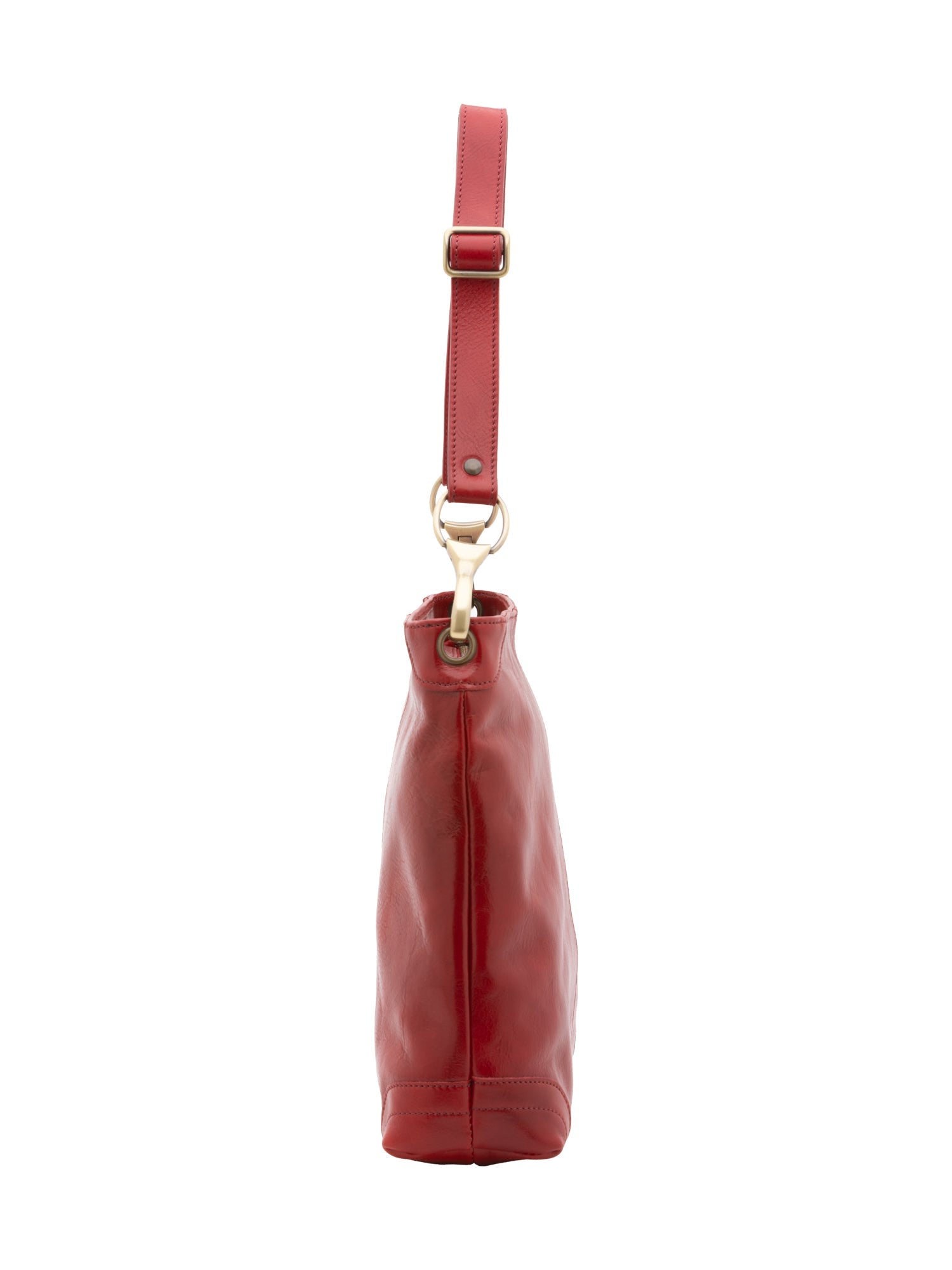 Borsa a spalla da donna 100% pelle 5553-Rosso I Fratelli