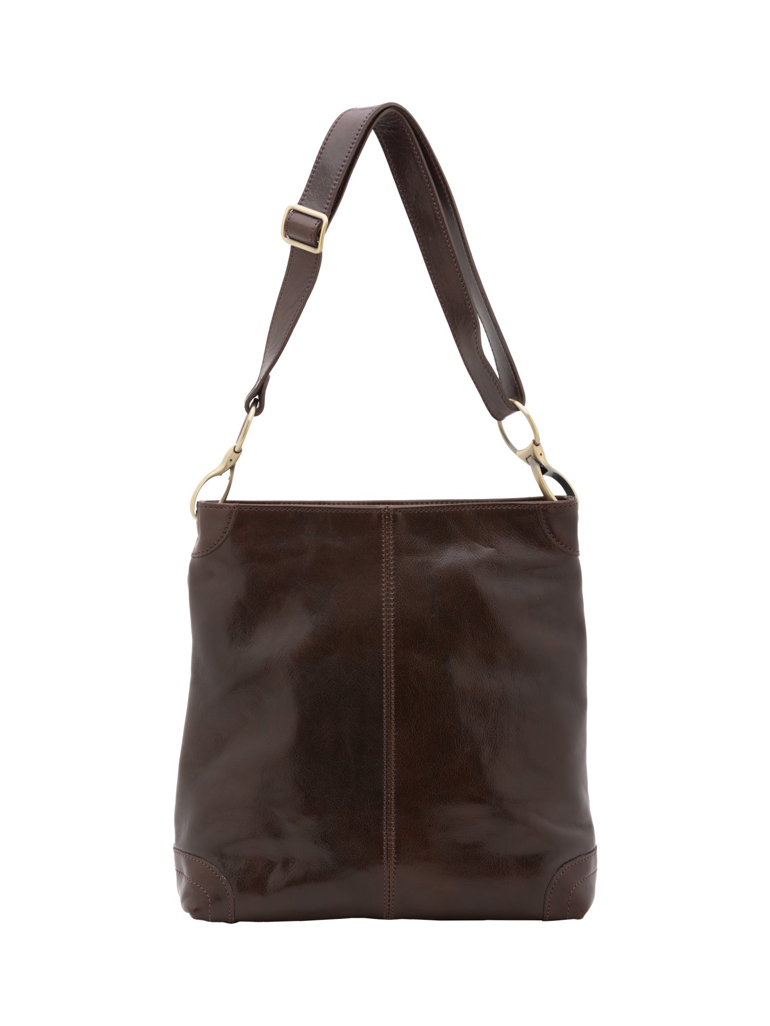 Borsa a spalla da donna 100% pelle 5553-Tmoro I Fratelli