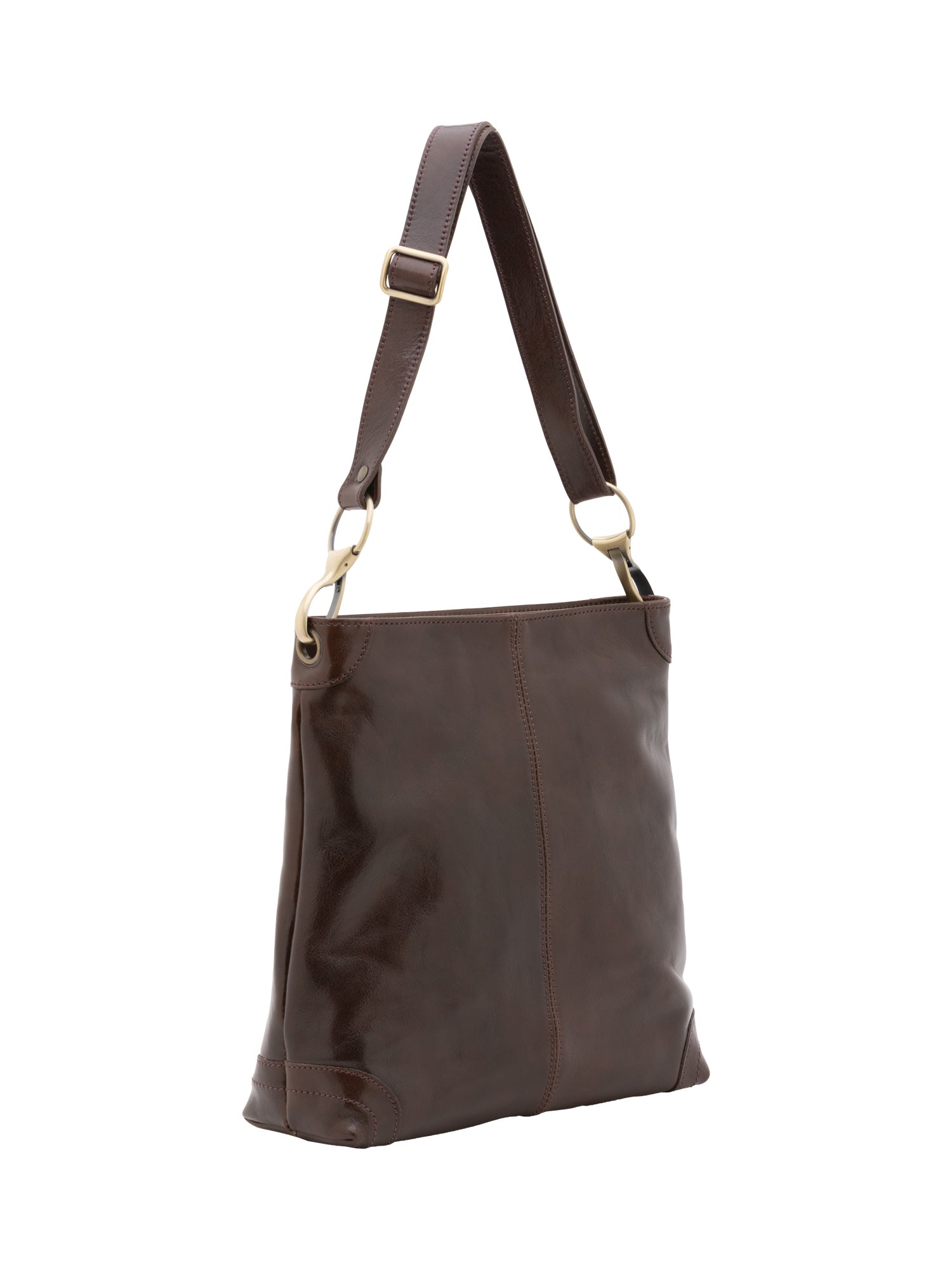 Borsa a spalla da donna 100% pelle 5553-Tmoro I Fratelli