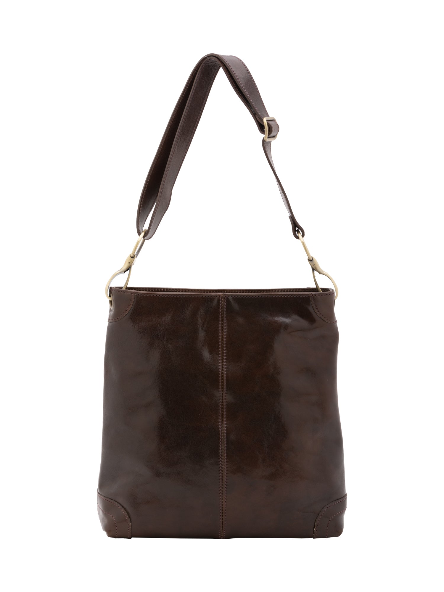 Borsa a spalla da donna 100% pelle 5553-Tmoro I Fratelli